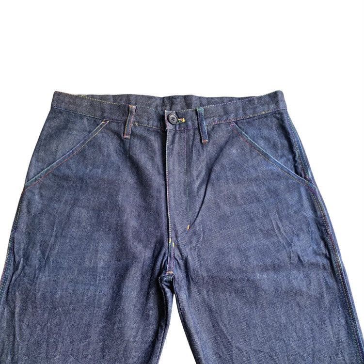 Comme des Garcons CDG Shirts Line Rainbow Stitched Blue Raw Pants Size US 32 / EU 48 - 3 Thumbnail