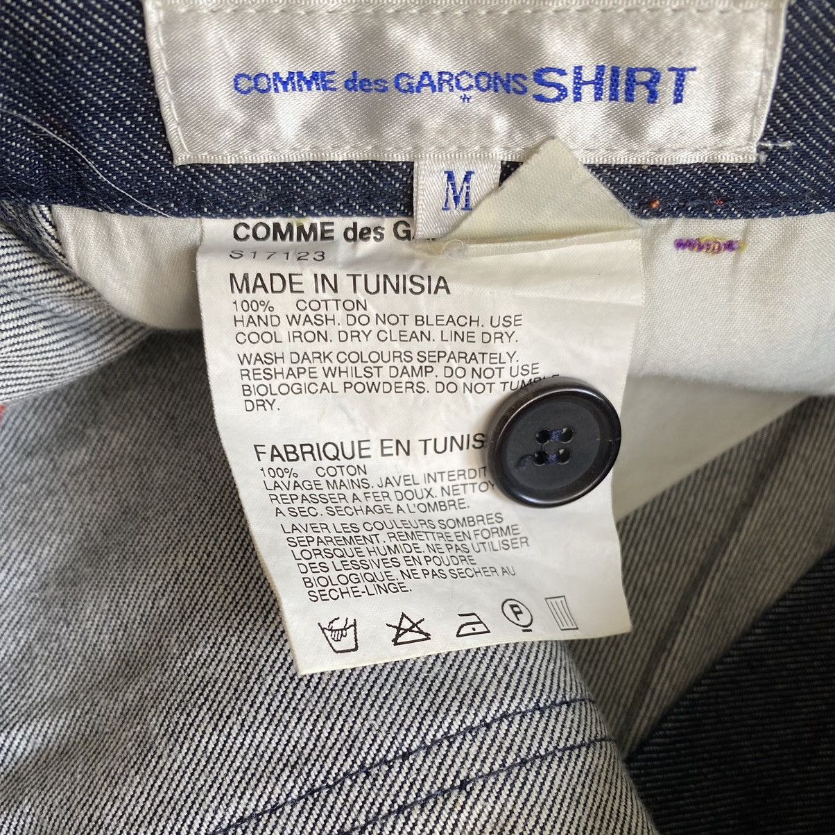 Comme des Garcons CDG Shirts Line Rainbow Stitched Blue Raw Pants Size US 32 / EU 48 - 11 Thumbnail