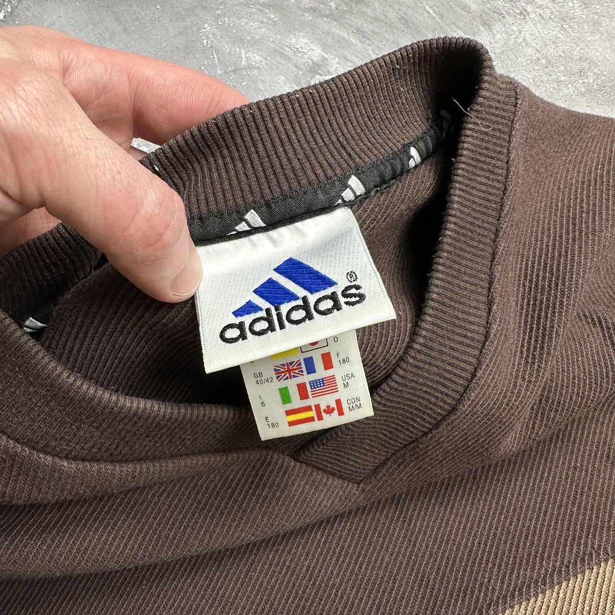 Adidas × Vintage Vintage Adidas Brown Cream Sweatshirt Rare 1999 Y2K Size US M / EU 48-50 / 2 - 3 Thumbnail
