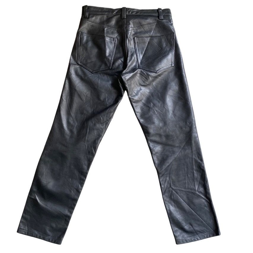 Vintage Bape X Post Overall Cowhide Slim Fit Leather Pants