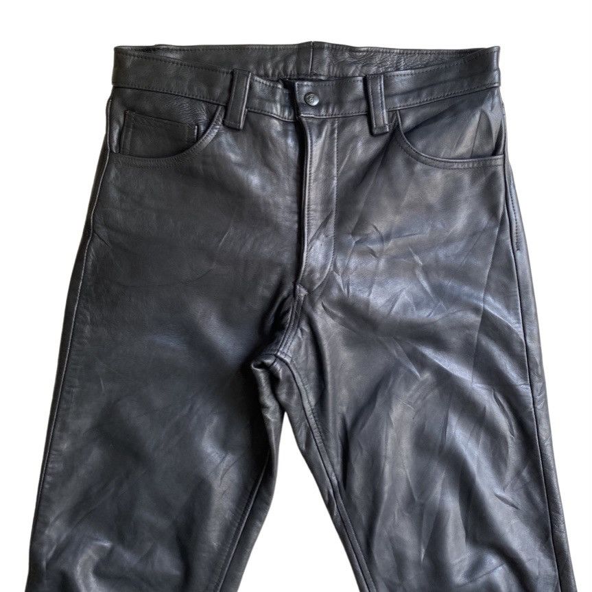 Vintage Bape X Post Overall Cowhide Slim Fit Leather Pants