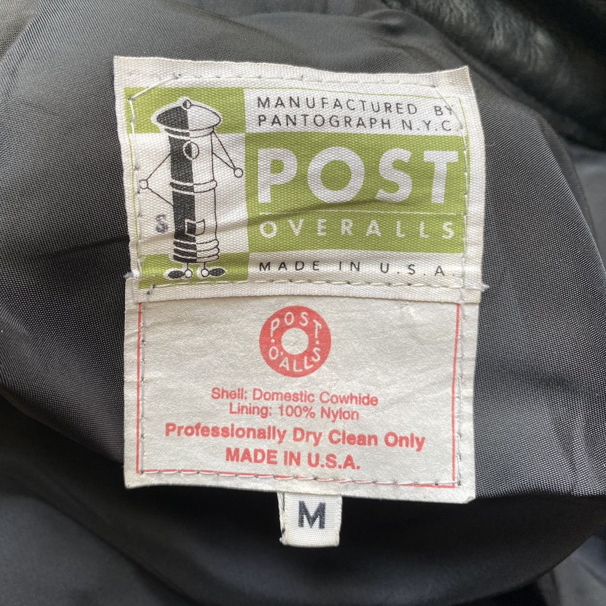 Vintage Bape X Post Overall Cowhide Slim Fit Leather Pants