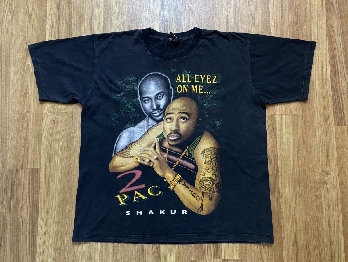 Band Tees Vintage Tupac Shakur 2pac All Eyez On Me T Shirt Snoop Dogg Size US XL / EU 56 / 4 - 1 Thumbnail