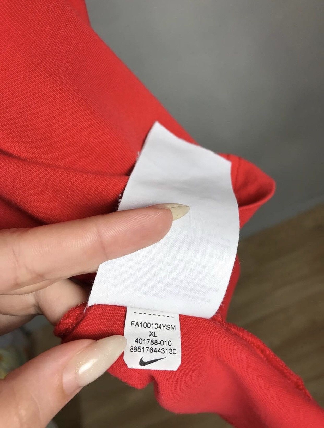 Nike × Vintage Nike swoosh streetwear vintage red tee Size US XL / EU 56 / 4 - 4 Thumbnail