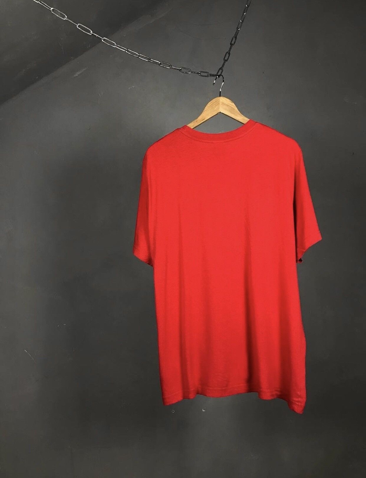 Nike × Vintage Nike swoosh streetwear vintage red tee Size US XL / EU 56 / 4 - 7 Thumbnail