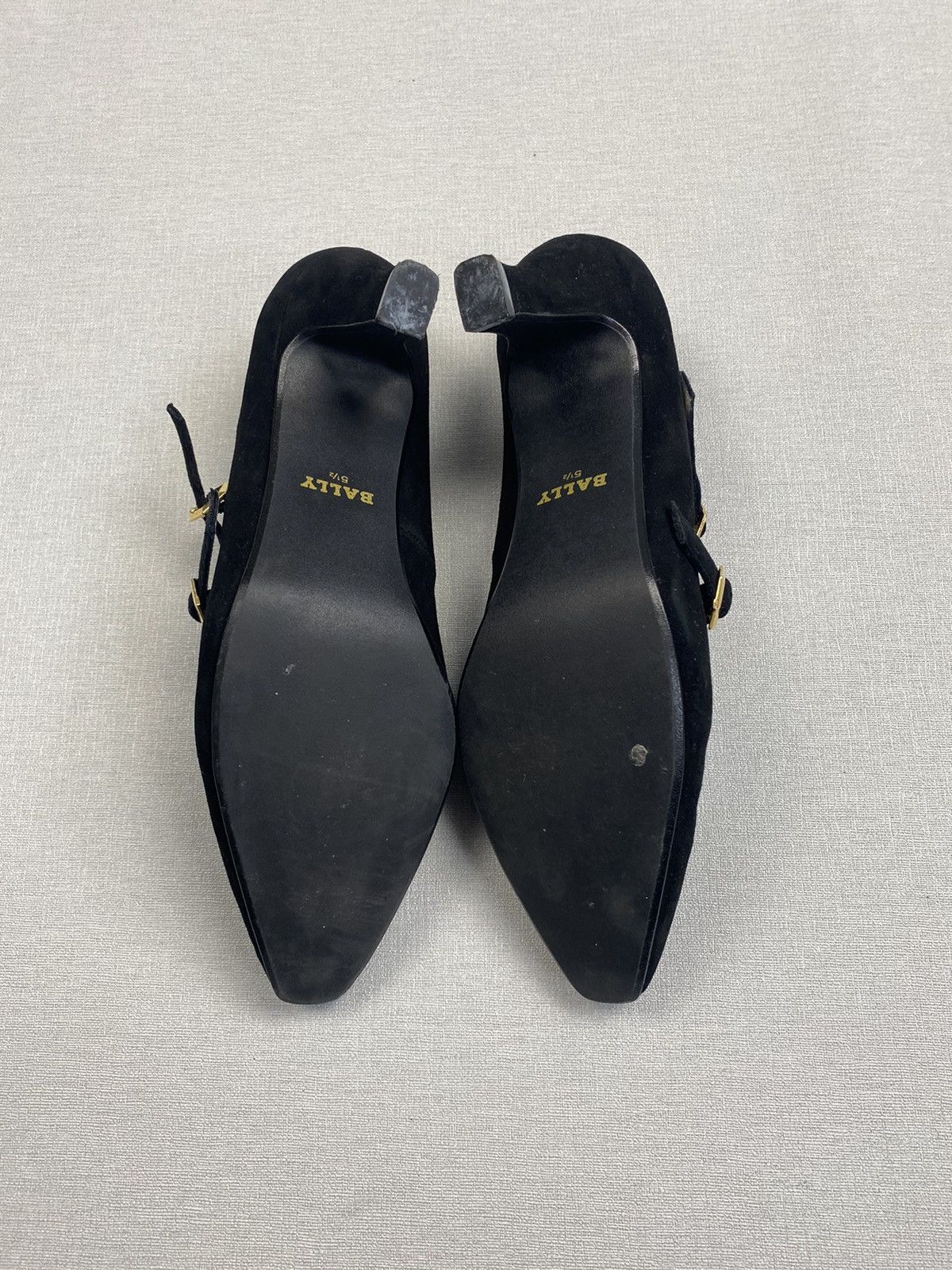 Bally × Vintage Women’s Bally Suede Black Shoes size 5 1/2 Size US 7.5 / IT 37.5 - 6 Thumbnail