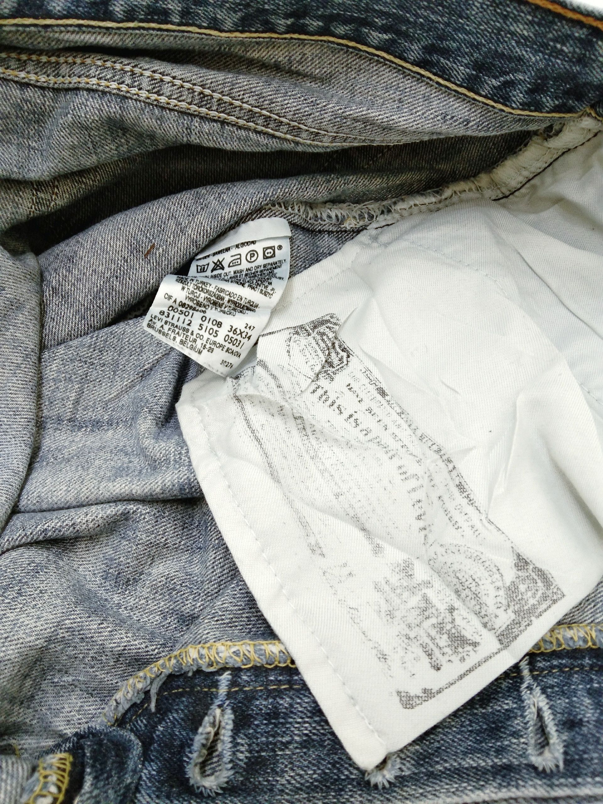 Levi's Vintage Levi's 501 Straight Leg Distressed Jeans 36x34 Size US 36 / EU 52 - 10 Thumbnail
