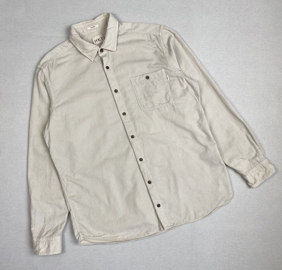 Hackett Mens Hackett London Corduroy Long Sleeve shirt size XL Size US XL / EU 56 / 4 - 1 Thumbnail