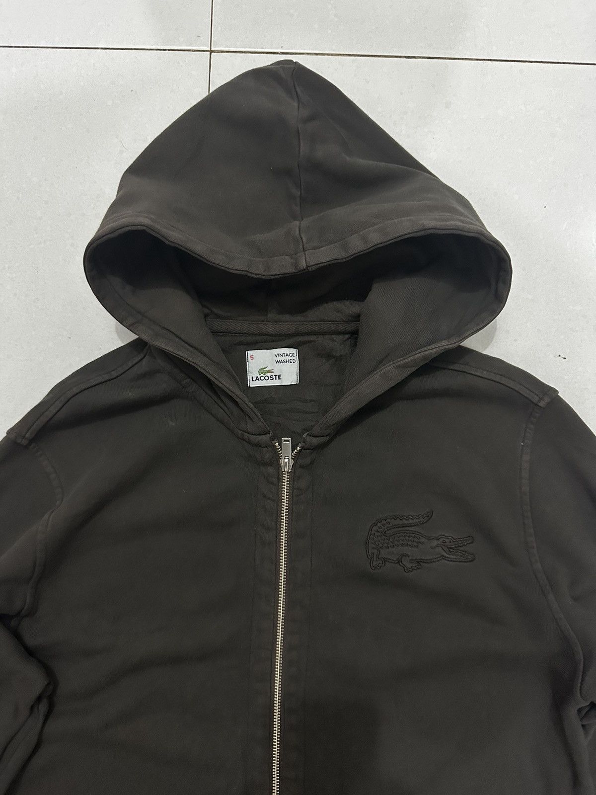 Lacoste Lacoste Vintage Washed Hoodie Size US L / EU 52-54 / 3 - 4 Thumbnail