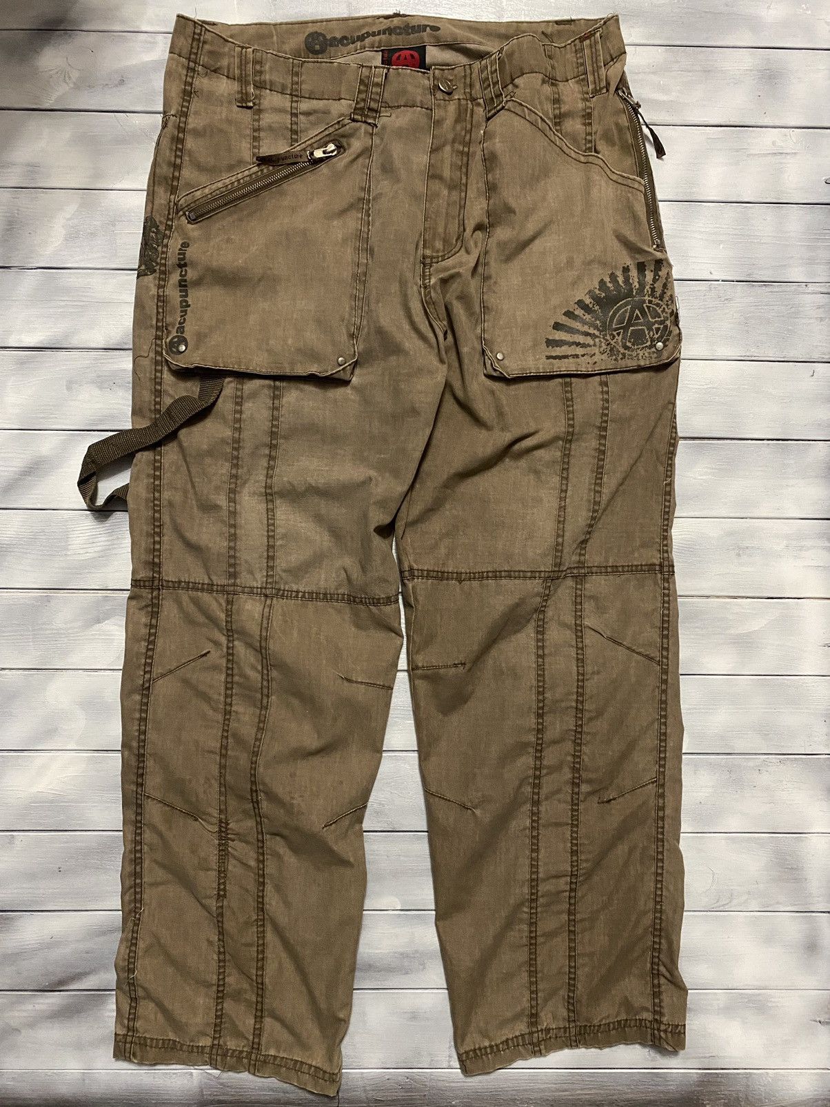 Acupuncture Vintage Acupuncture Y2K Avant-Garde Bondage Pank Style Pants Size US 34 / EU 50 - 1 Thumbnail