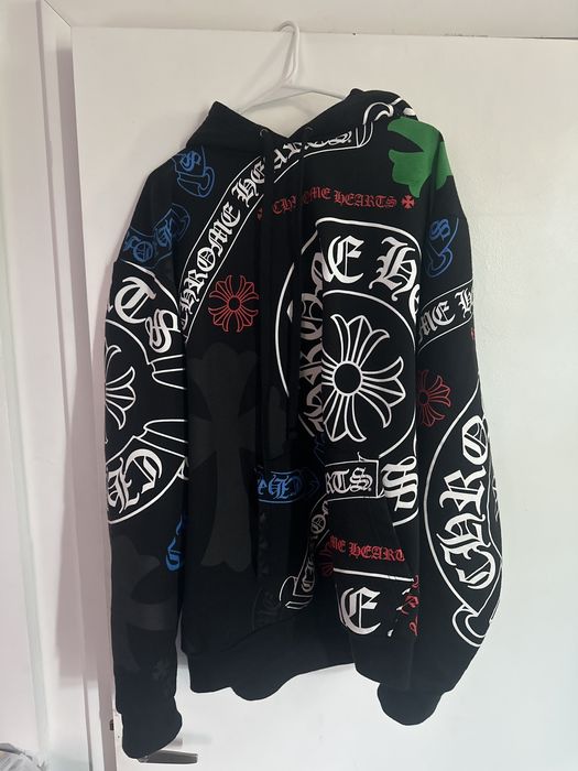 Chrome Hearts Chrome hearts stencil hoodie black | Grailed