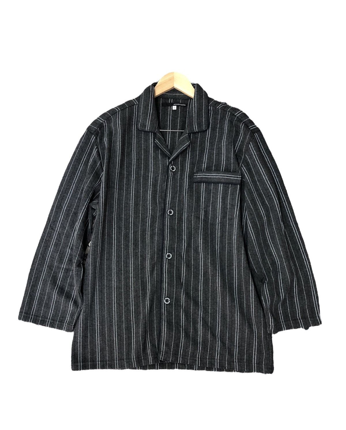 image of Vintage Masaki Matsushima Button Up Shirt in Grey, Men's (Size Large)