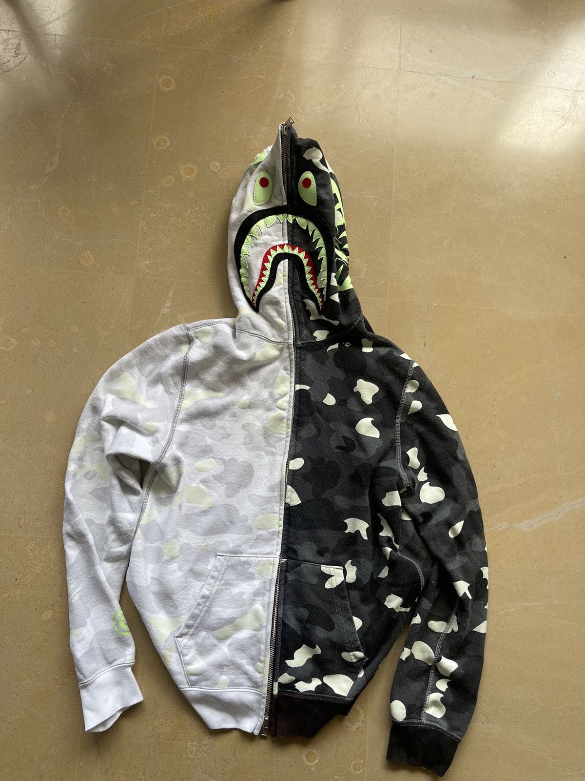 Bape city camo half shark hoodie online