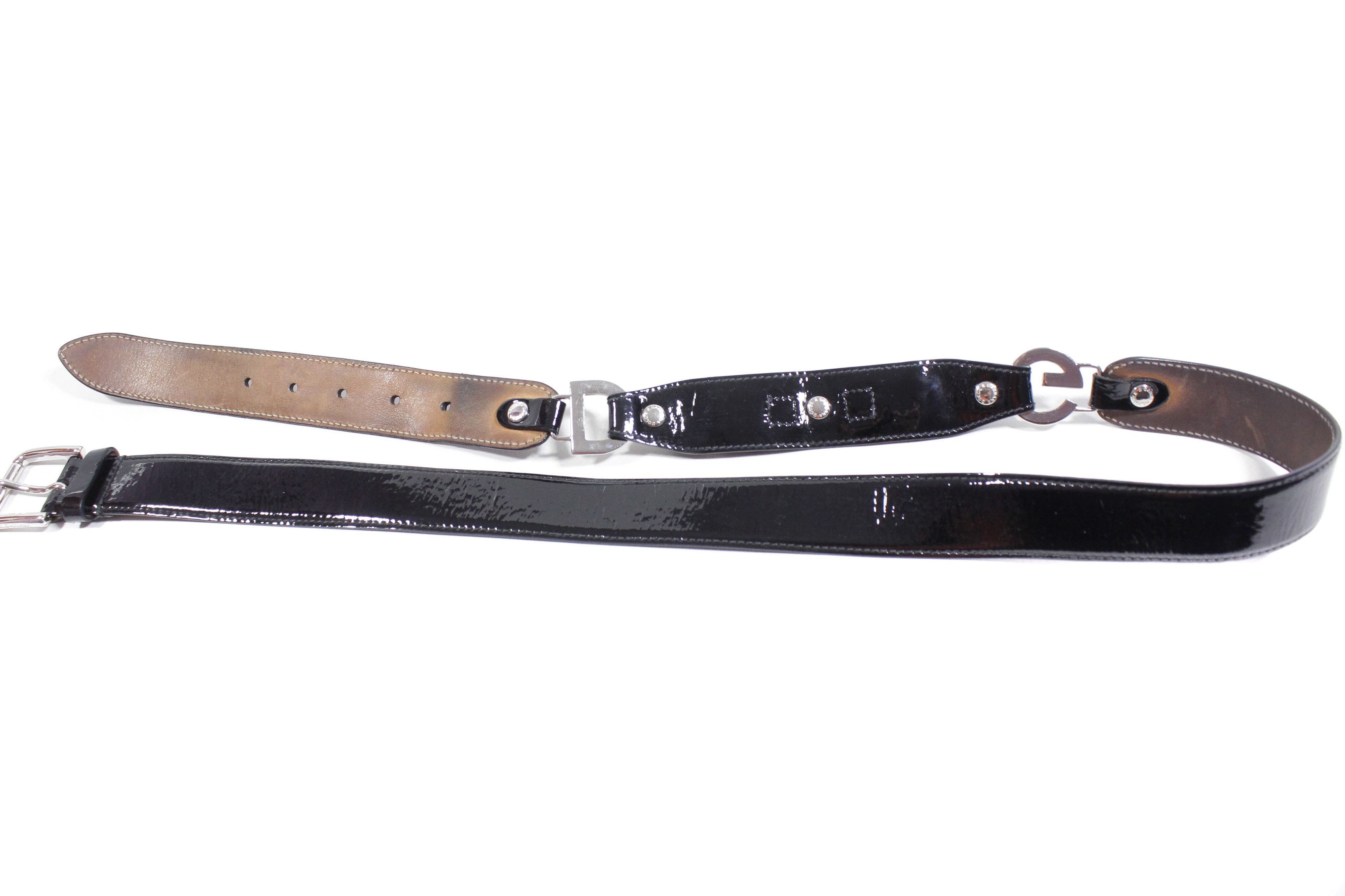 Dolce & Gabbana Patent Logo Leather Belt Size ONE SIZE - 4 Thumbnail