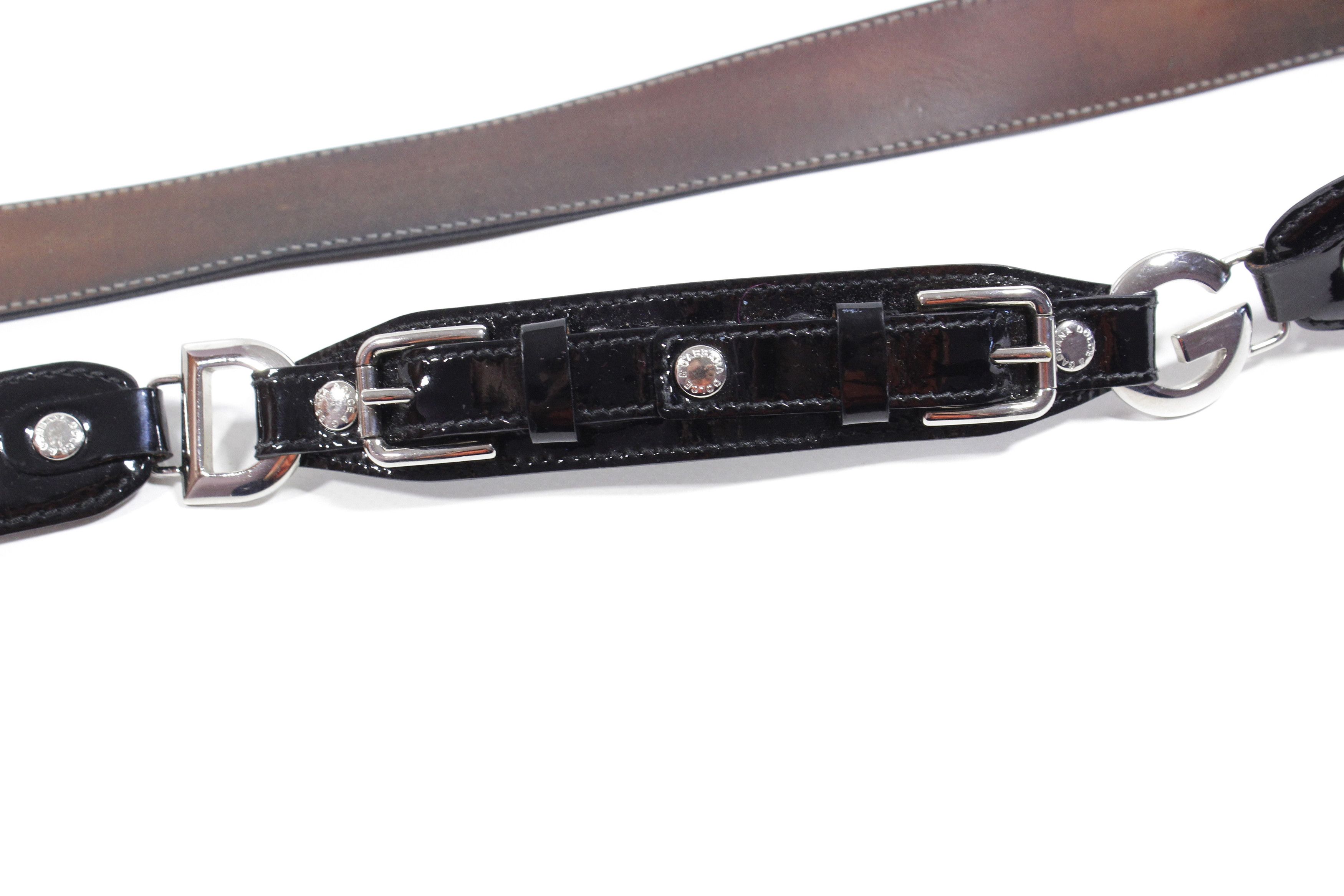 Dolce & Gabbana Patent Logo Leather Belt Size ONE SIZE - 2 Thumbnail