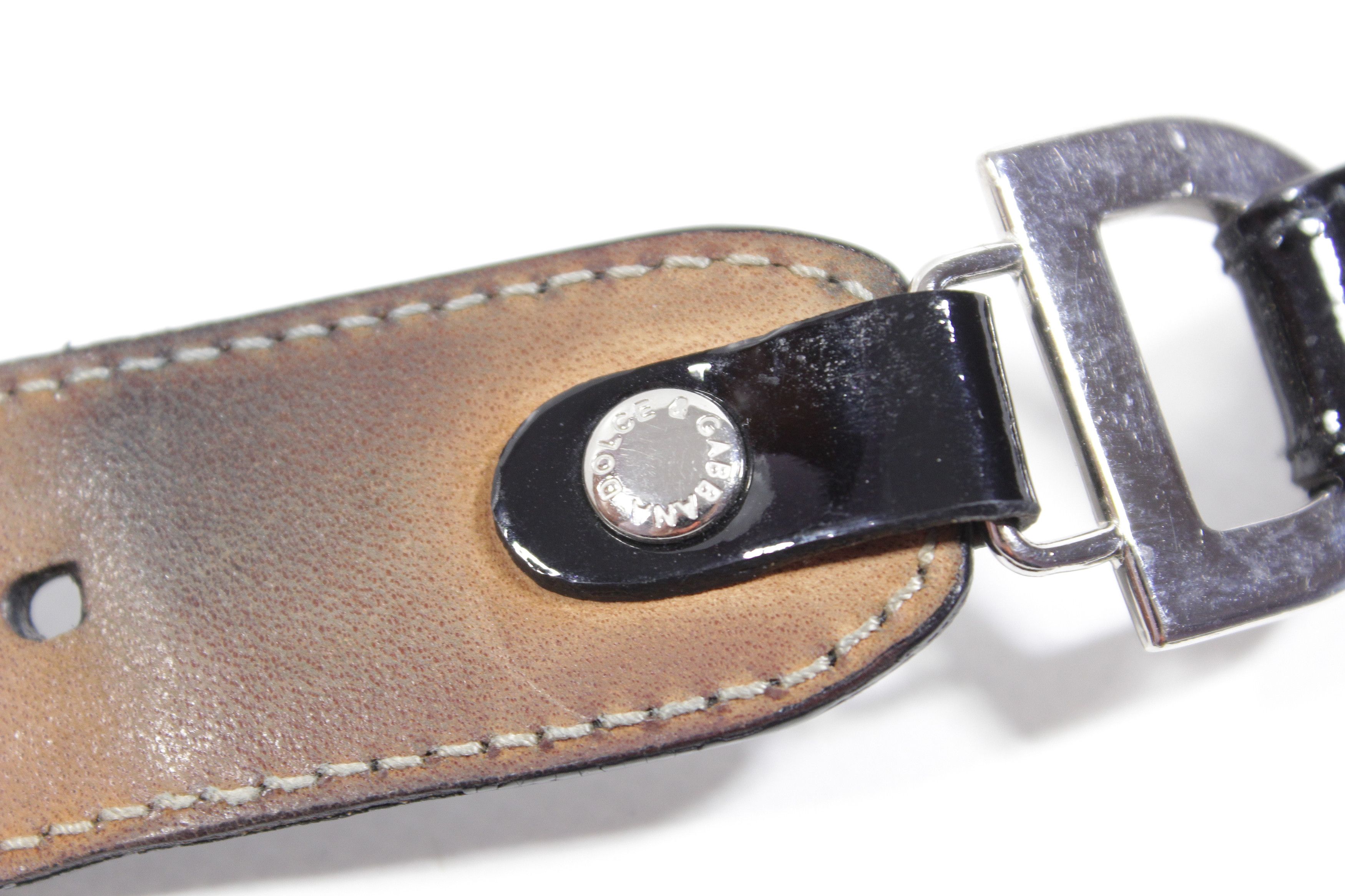 Dolce & Gabbana Patent Logo Leather Belt Size ONE SIZE - 6 Thumbnail