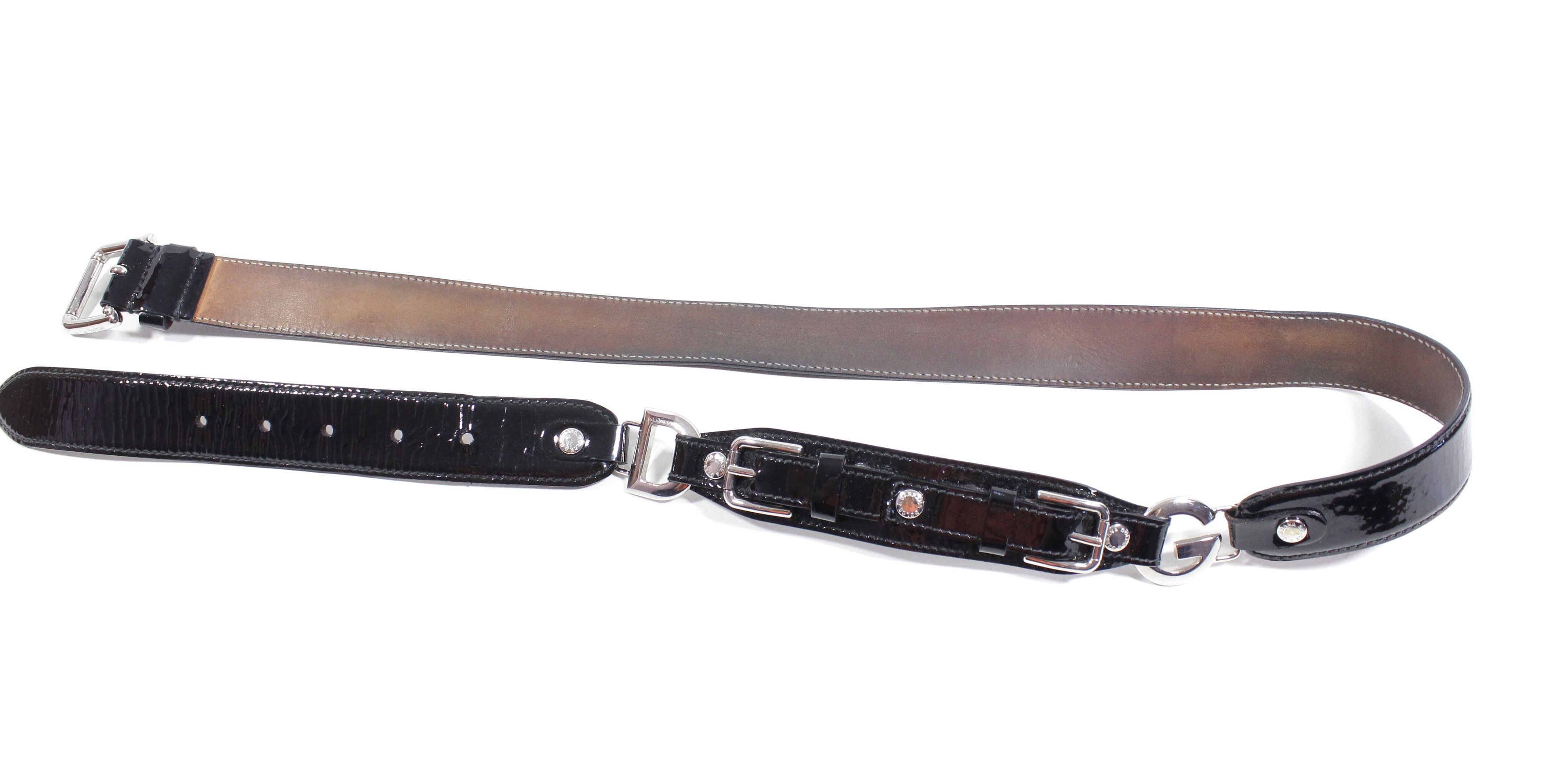 Dolce & Gabbana Patent Logo Leather Belt Size ONE SIZE - 3 Thumbnail