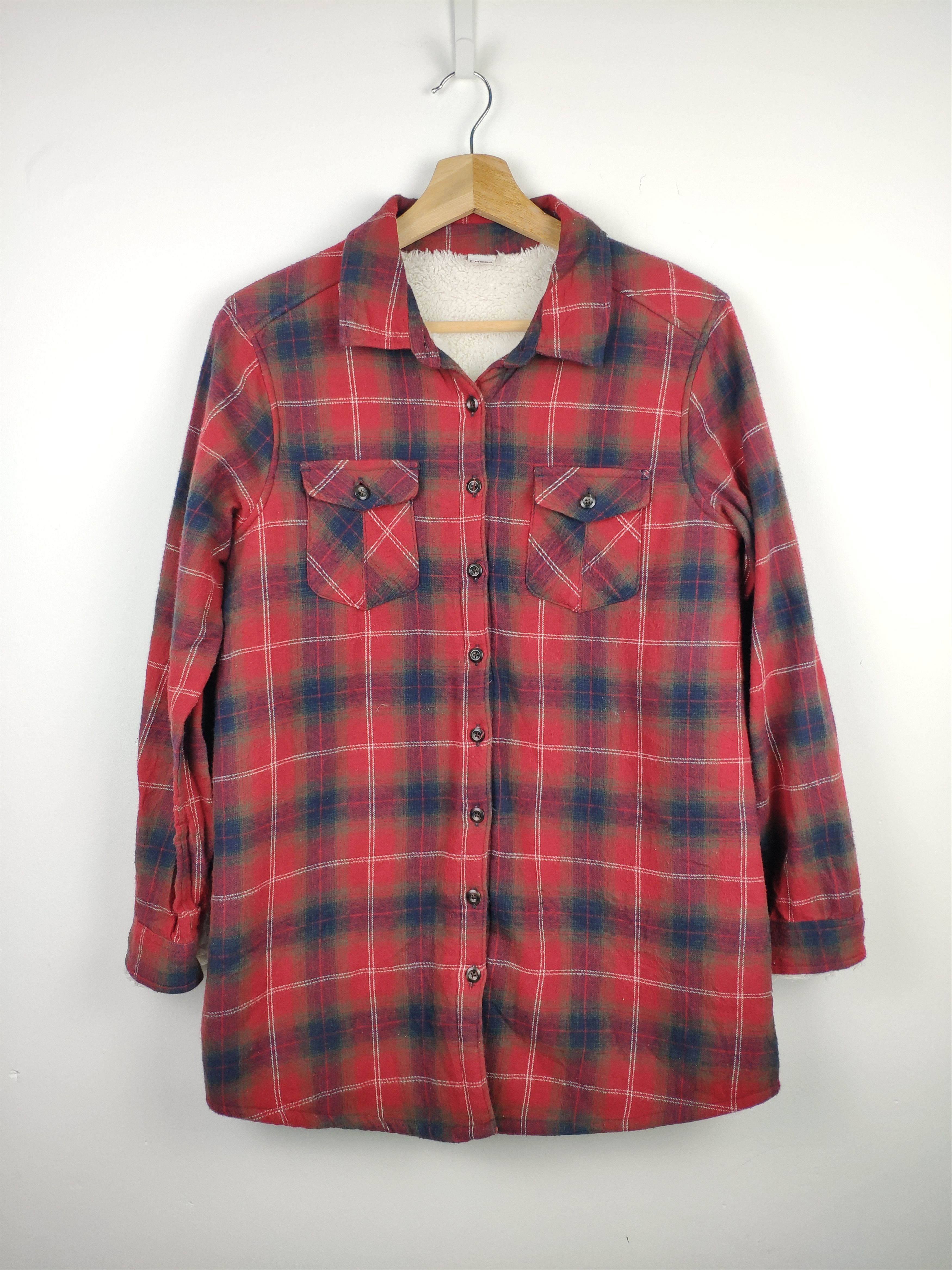 Flannel × Japanese Brand × Vintage Vintage Plaid Flannel Shirt Lining Sherpa Travis Style Size S / US 4 / IT 40 - 1 Thumbnail