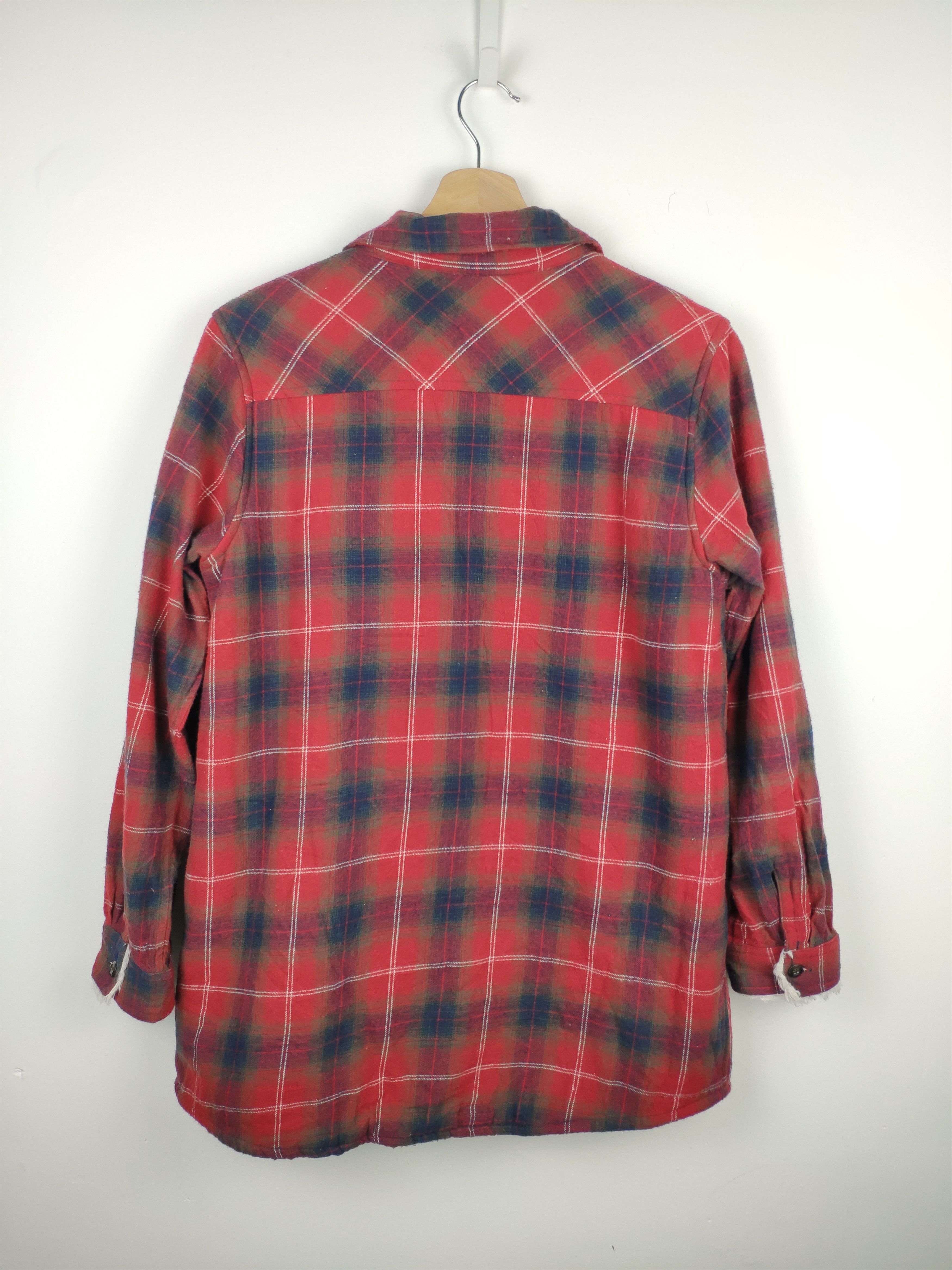 Flannel × Japanese Brand × Vintage Vintage Plaid Flannel Shirt Lining Sherpa Travis Style Size S / US 4 / IT 40 - 10 Thumbnail