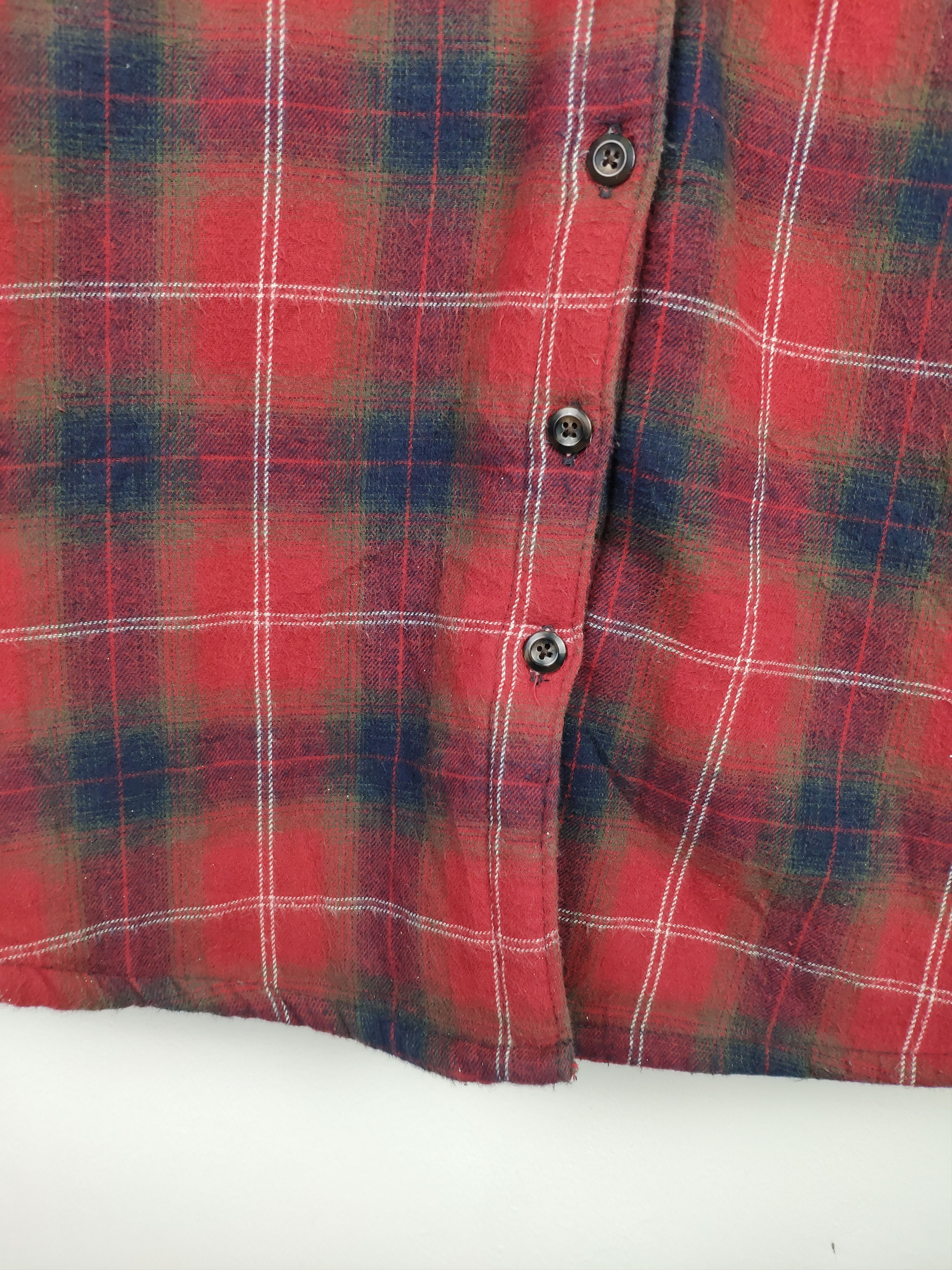 Flannel × Japanese Brand × Vintage Vintage Plaid Flannel Shirt Lining Sherpa Travis Style Size S / US 4 / IT 40 - 5 Thumbnail