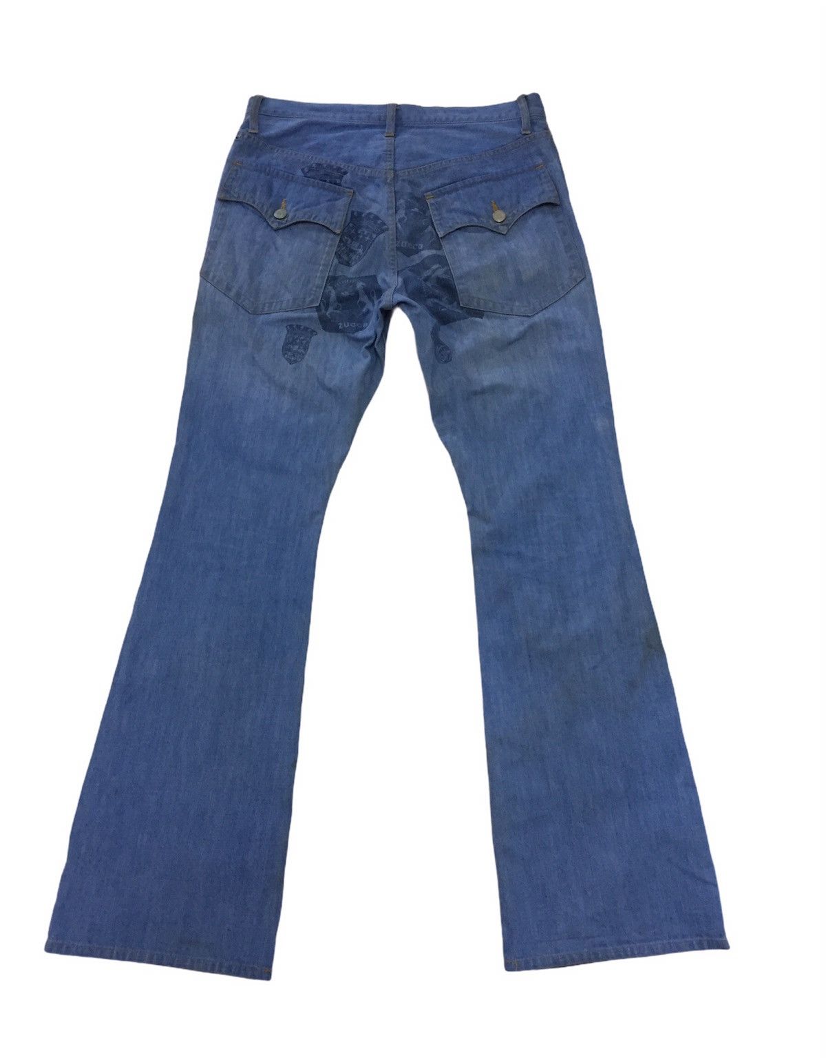 CABANE de ZUCCa Cabane De Zucca Printed Flare Denim Pants Size US 32 / EU 48 - 2 Thumbnail