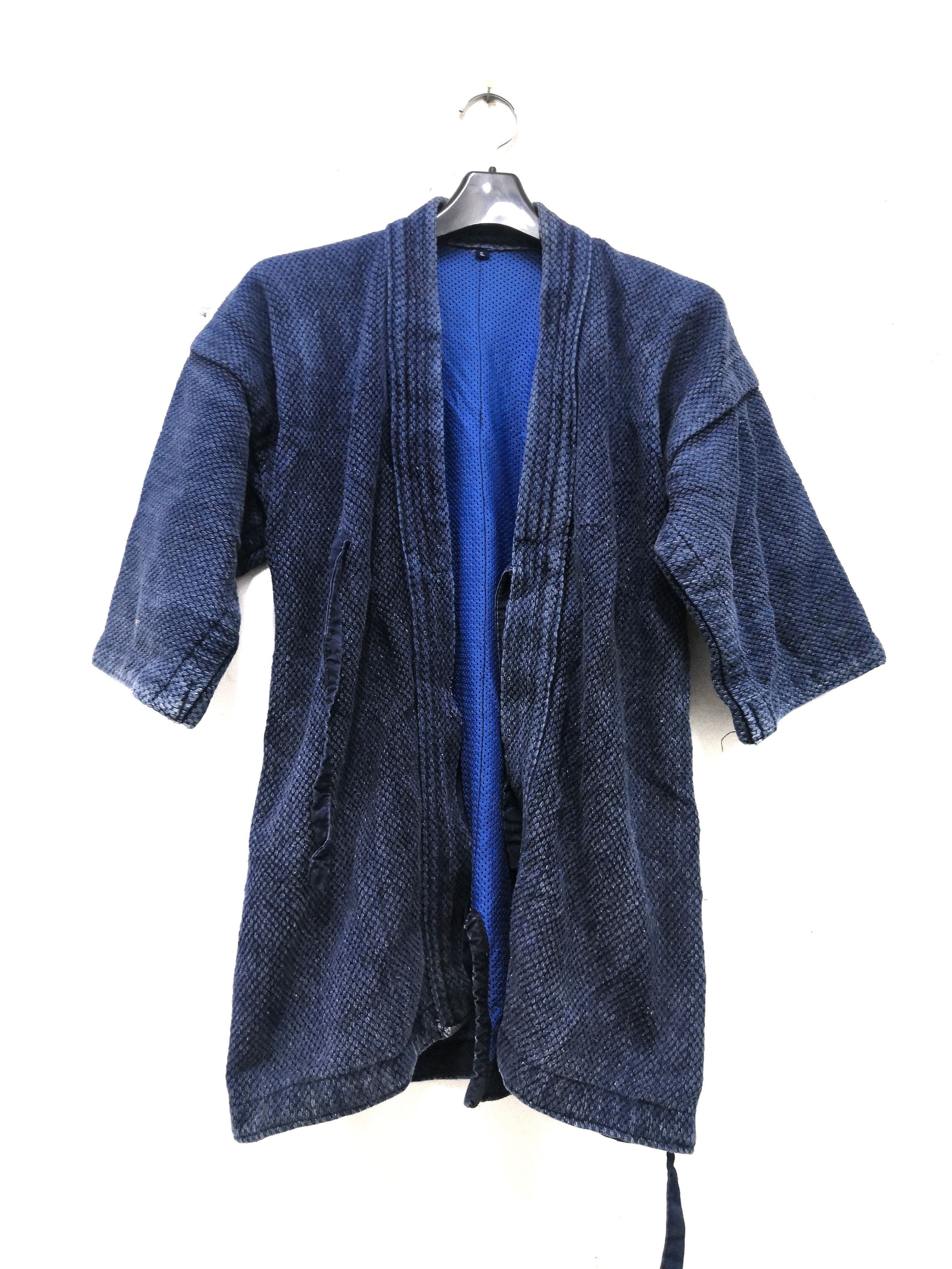 Indigo Vintage Distressed Yamoto Indigo Kendo Hanten Jacket Champ Size US S / EU 44-46 / 1 - 2 Thumbnail