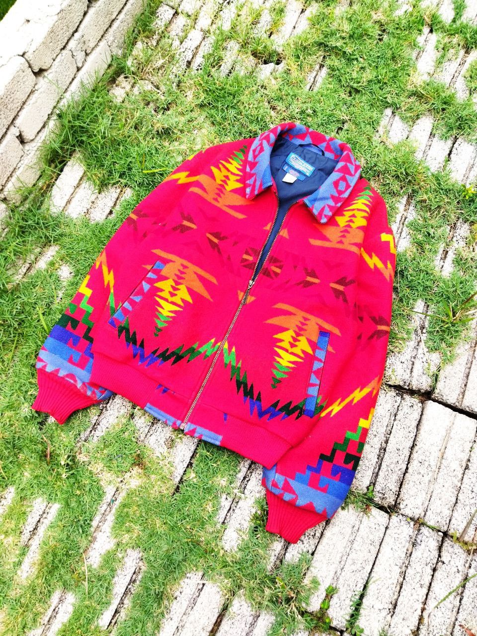 image of Navajo x Pendleton VTG Pendleton Chief Joseph Highgrade Westernwear Wool Jacket in Red (Size Small)
