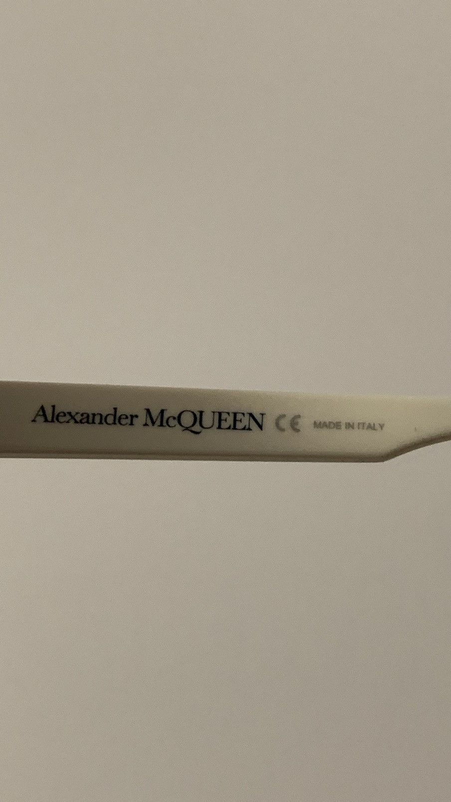 Alexander McQueen New Alexander McQueen AM0348S Sunglasses White Blue Lenses Size ONE SIZE - 3 Thumbnail