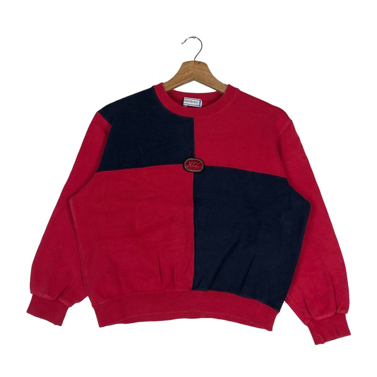 Yves Saint Laurent Yves Saint Laurent Two Tone Color Pullover Jumper Sweatshirt Size US M / EU 48-50 / 2 - 1 Thumbnail