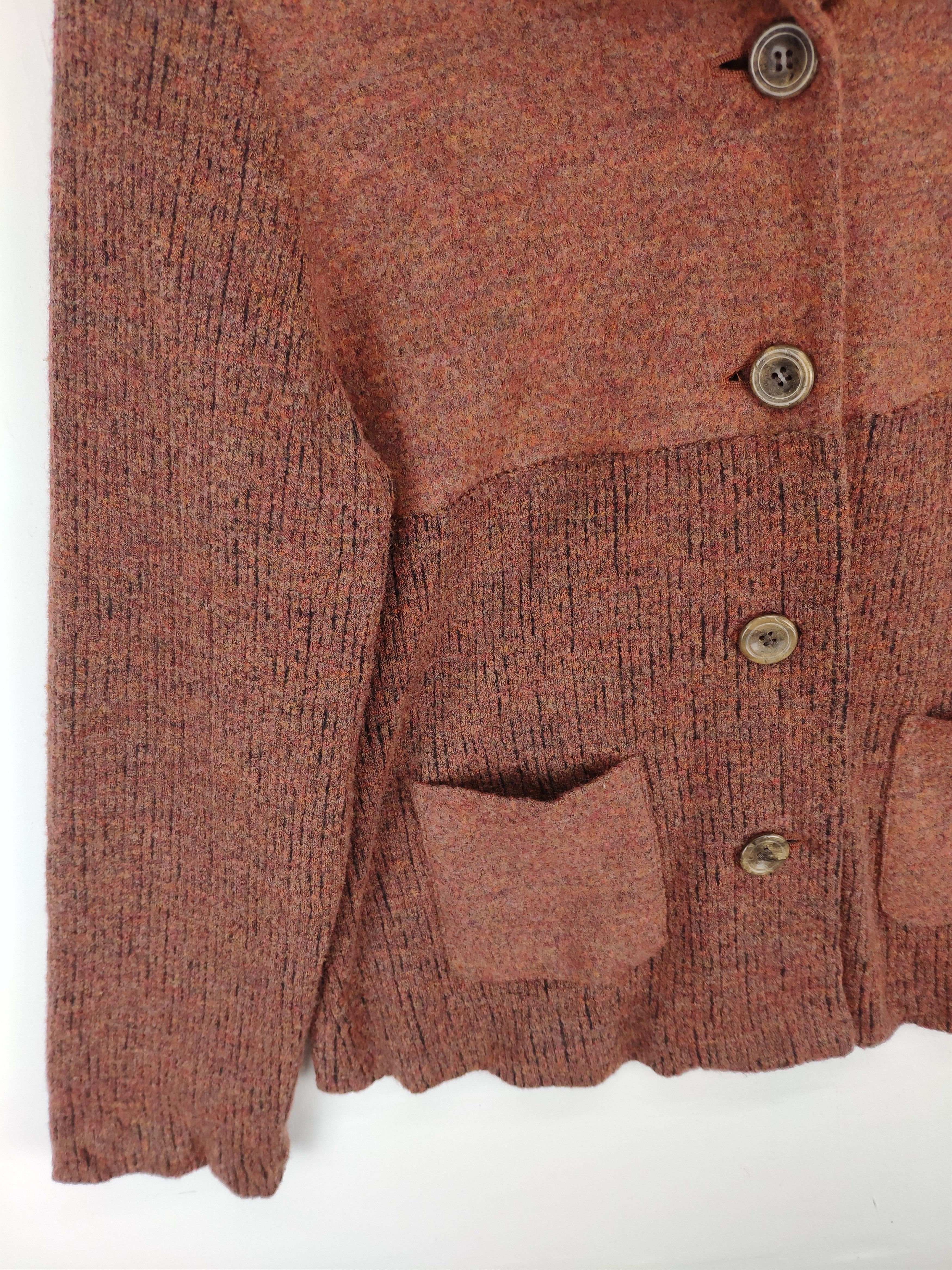Japanese Brand × Vintage 🇯🇵 Vintage 1990s Wool Cardigan Button Up EULU Size S / US 4 / IT 40 - 11 Thumbnail