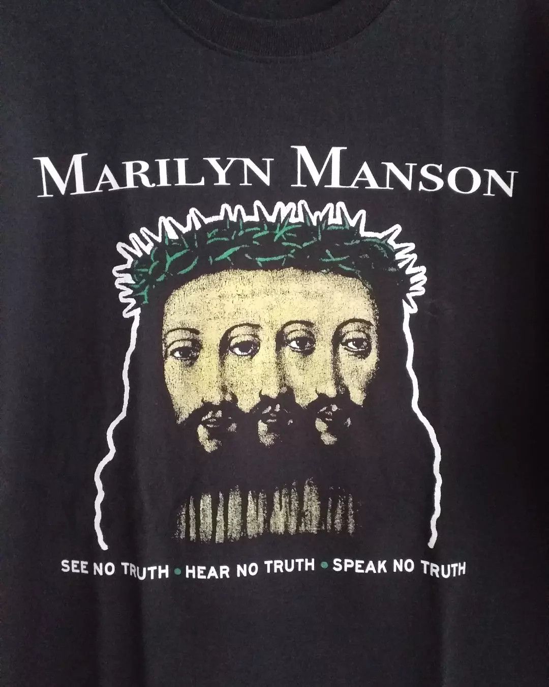 Band Tees × Marilyn Manson Bootleg Marilyn Manson believe Reprint T Shirt Size US L / EU 52-54 / 3 - 3 Thumbnail