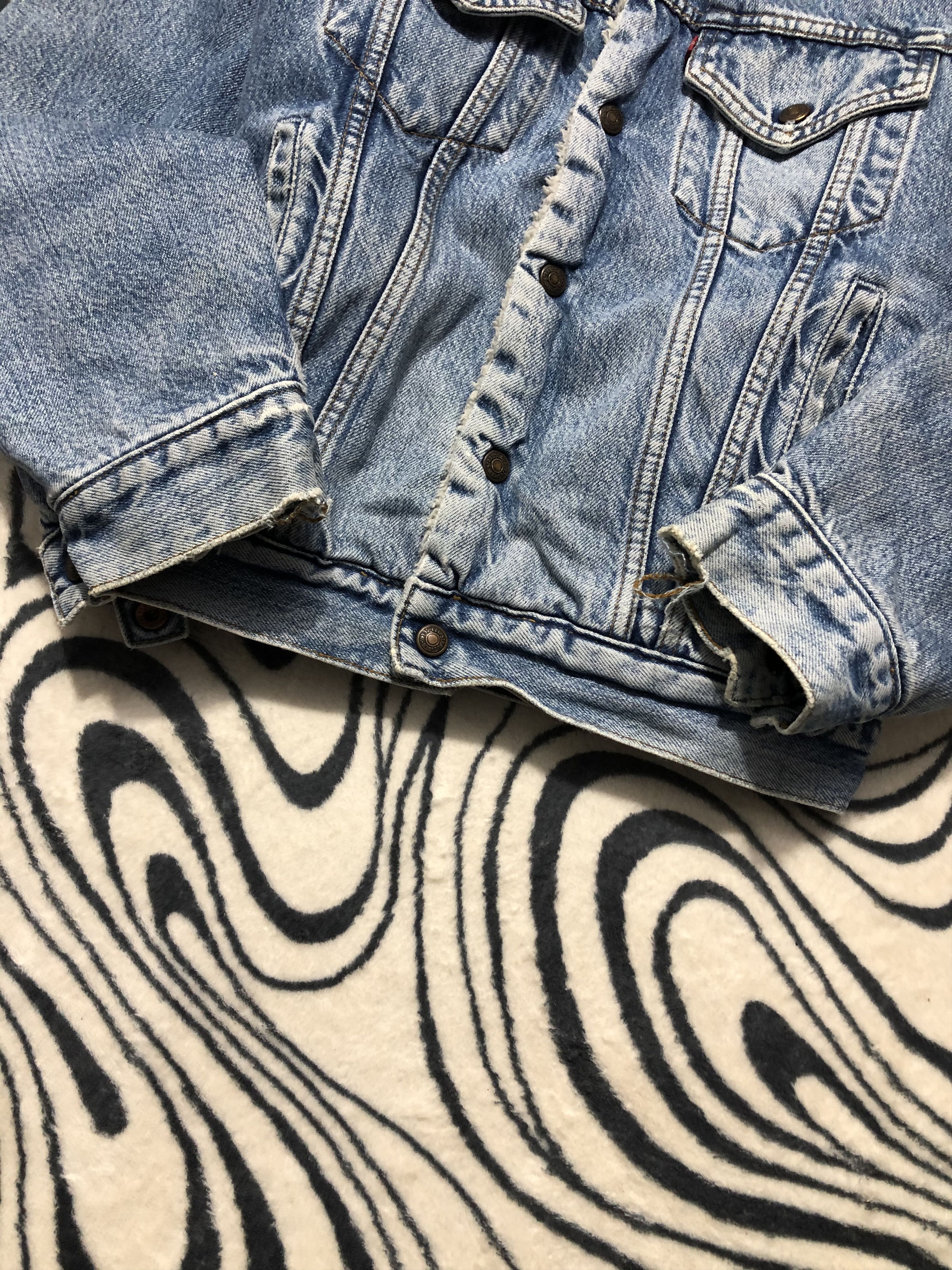 Levi's Levis Vintage Washed Denim Sherpa Jacket Size US S / EU 44-46 / 1 - 3 Thumbnail