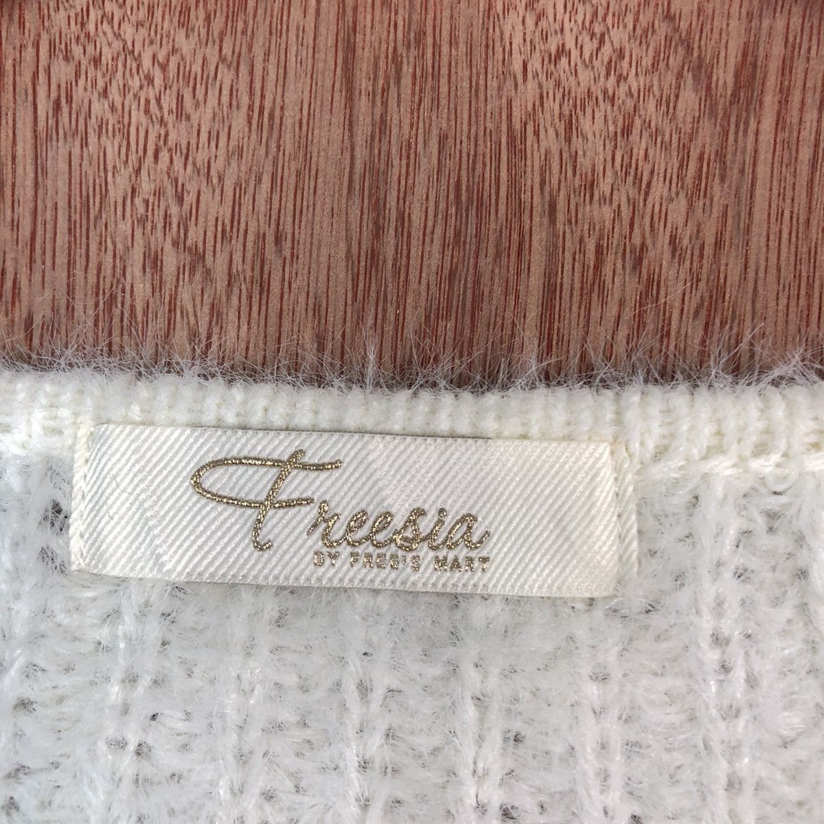 Homespun Knitwear DLL Freesia White Mohair Shag Shaggy Knitwear #c426 Size US L / EU 52-54 / 3 - 8 Thumbnail