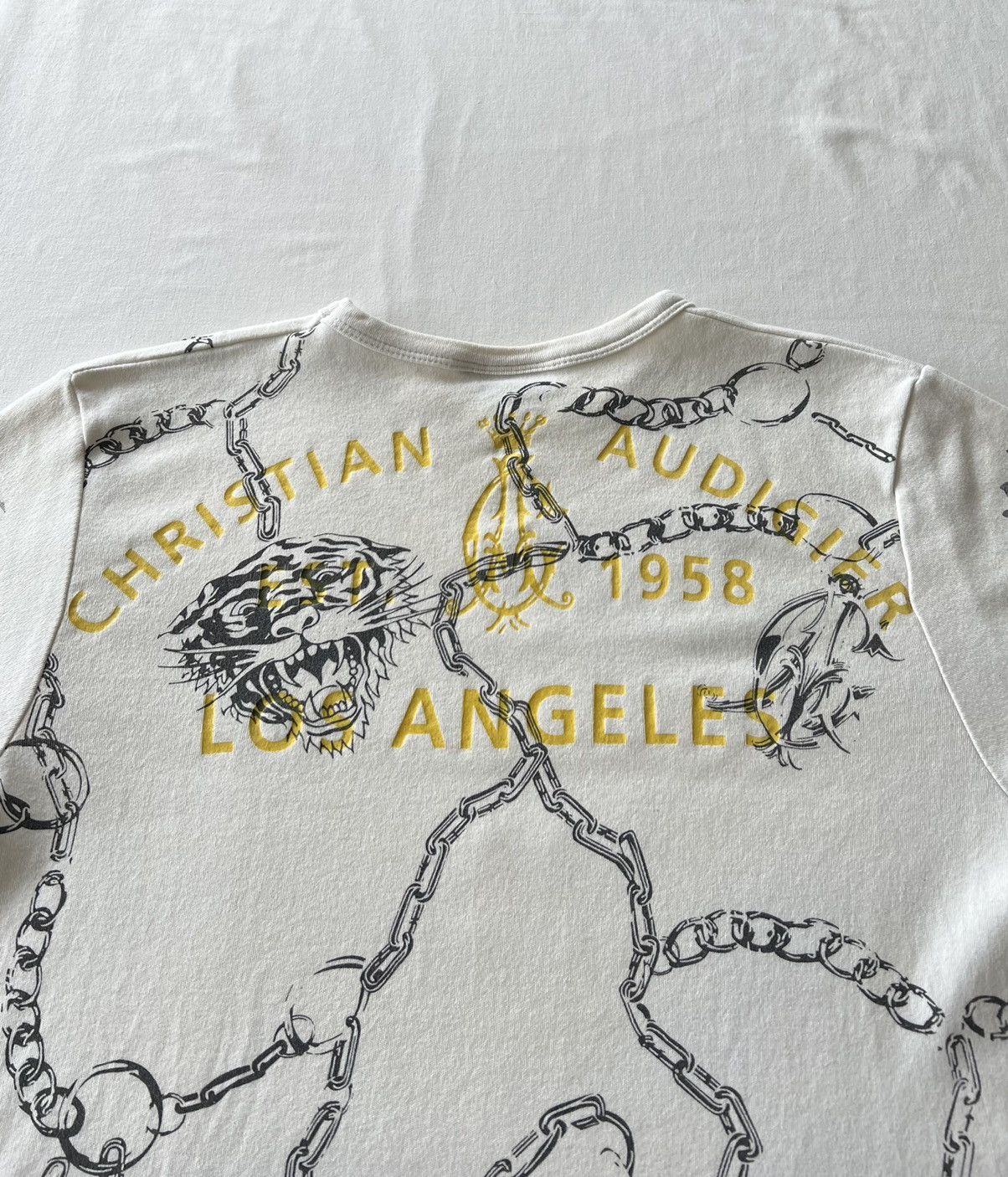 Ed Hardy Ed Hardy Christian Audigier Tigr Streetwear White Tee Size US M / EU 48-50 / 2 - 9 Thumbnail