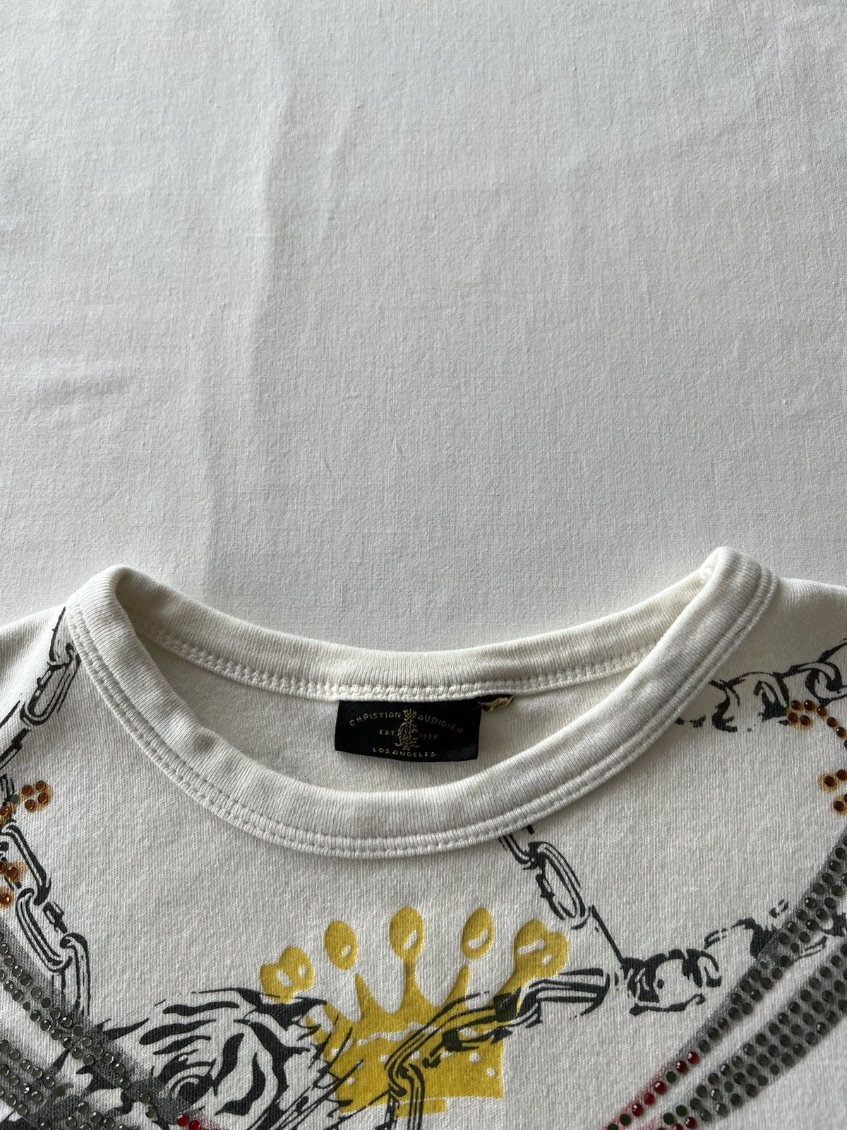 Ed Hardy Ed Hardy Christian Audigier Tigr Streetwear White Tee Size US M / EU 48-50 / 2 - 6 Thumbnail