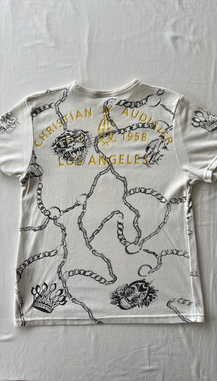 Ed Hardy Ed Hardy Christian Audigier Tigr Streetwear White Tee Size US M / EU 48-50 / 2 - 8 Thumbnail