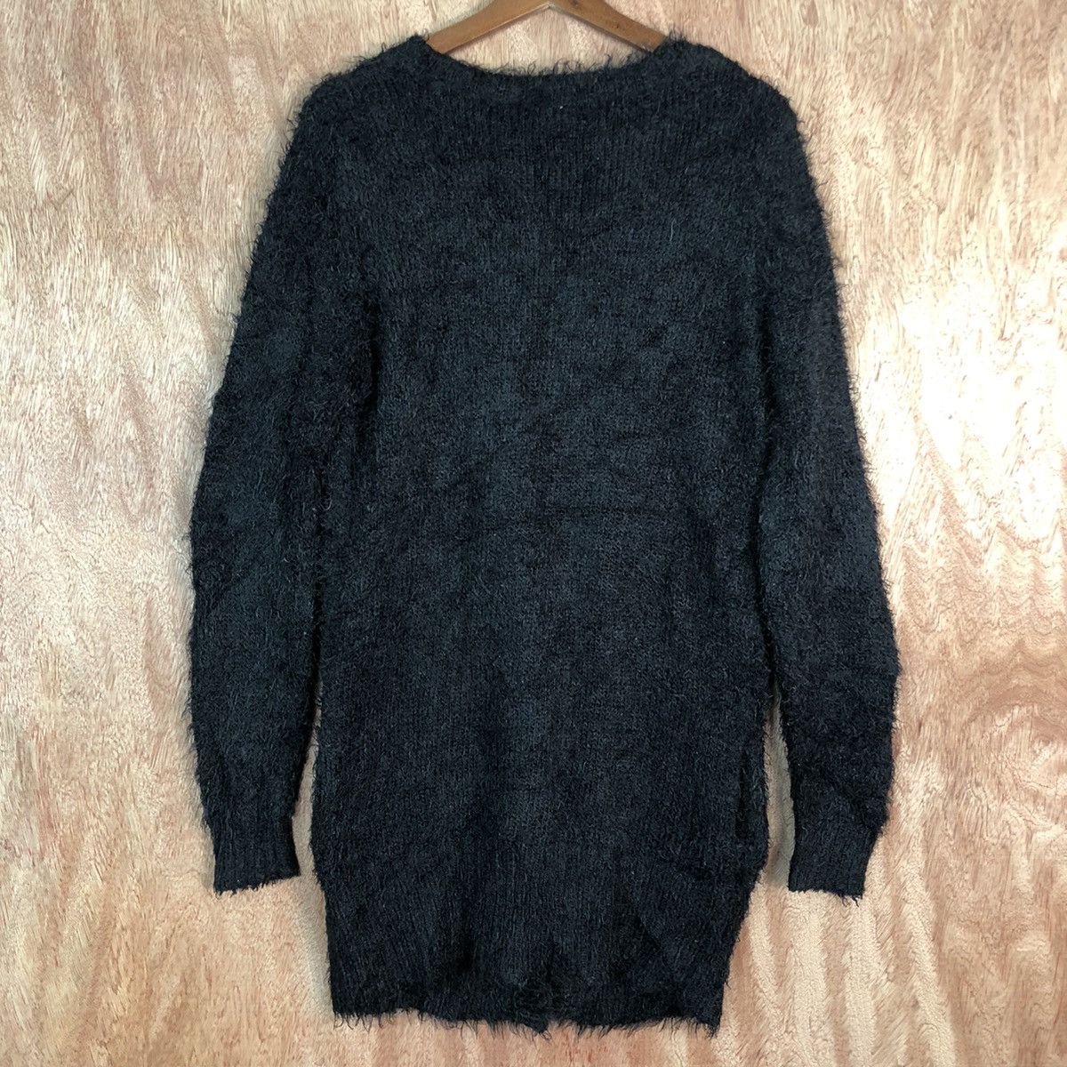Homespun Knitwear × Japanese Brand Healthy Karen Black Mohair Shag Shaggy cardigan #c340 Size M / US 6-8 / IT 42-44 - 10 Thumbnail