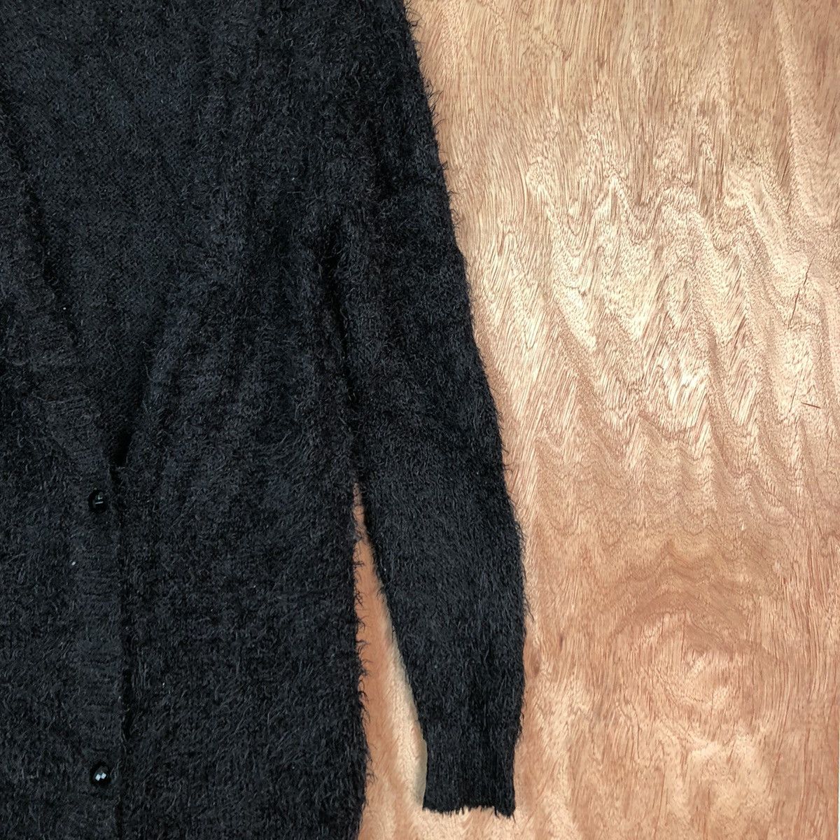 Homespun Knitwear × Japanese Brand Healthy Karen Black Mohair Shag Shaggy cardigan #c340 Size M / US 6-8 / IT 42-44 - 5 Thumbnail