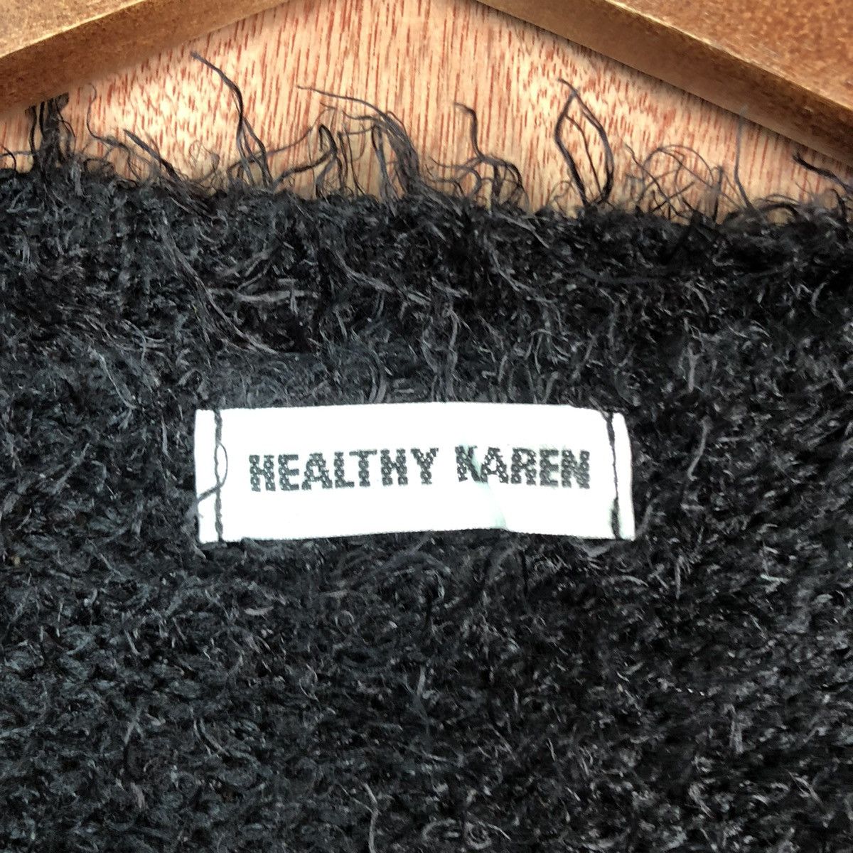 Homespun Knitwear × Japanese Brand Healthy Karen Black Mohair Shag Shaggy cardigan #c340 Size M / US 6-8 / IT 42-44 - 9 Thumbnail