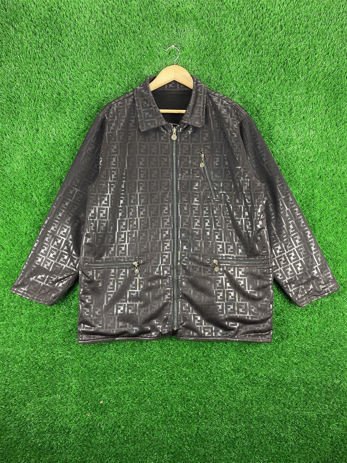 Fendi FENDI Zucca Monogram Reversible Jacket Big Logo Size US L / EU 52-54 / 3 - 1 Thumbnail