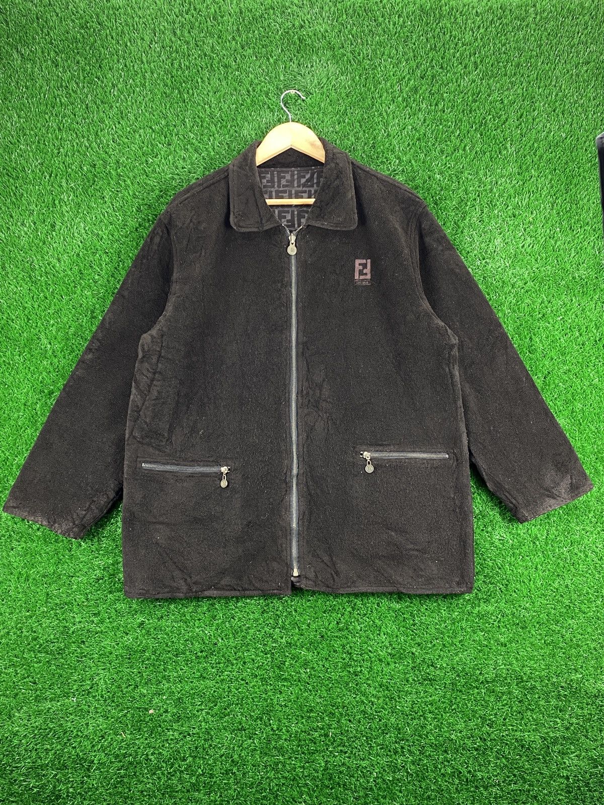 Fendi FENDI Zucca Monogram Reversible Jacket Big Logo Size US L / EU 52-54 / 3 - 3 Thumbnail