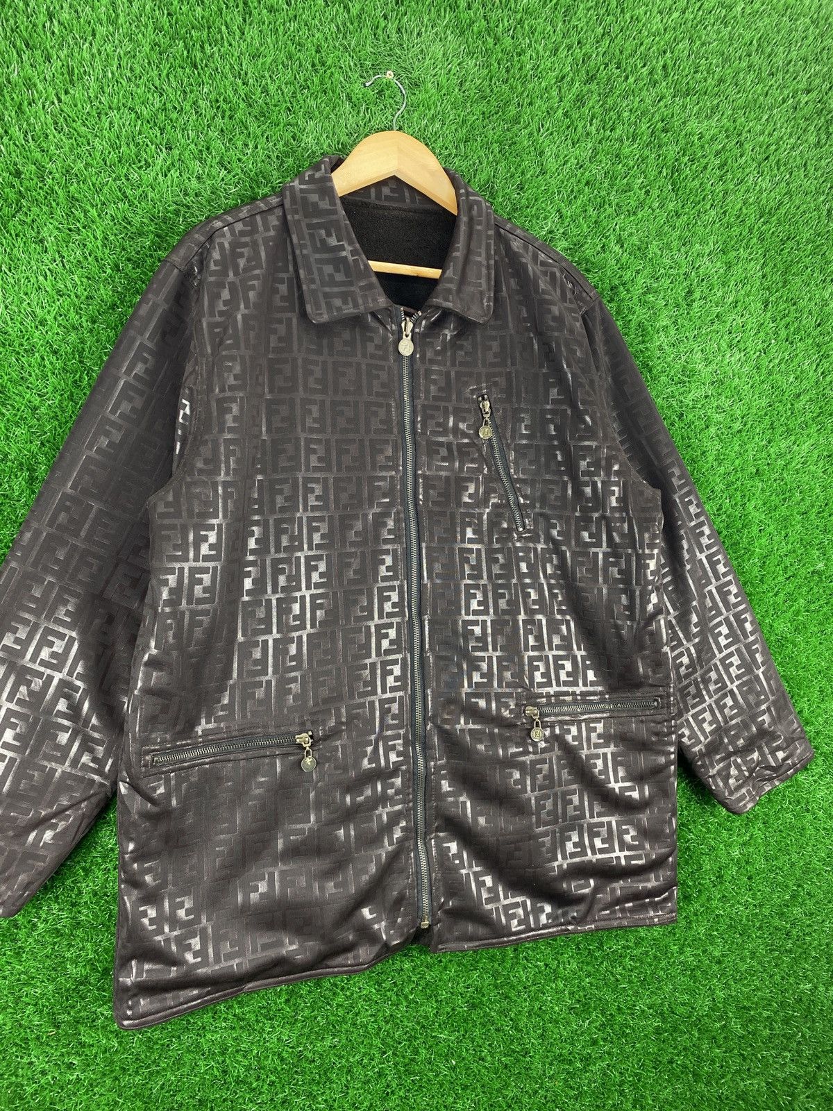 Fendi FENDI Zucca Monogram Reversible Jacket Big Logo Size US L / EU 52-54 / 3 - 7 Thumbnail