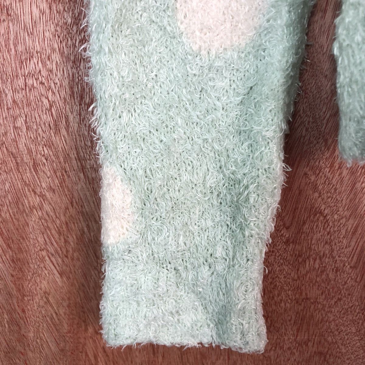 Homespun Knitwear DLL Colza LightGreen Mohair Shag Shaggy Knitwear #C370 Size L / US 10 / IT 46 - 6 Thumbnail