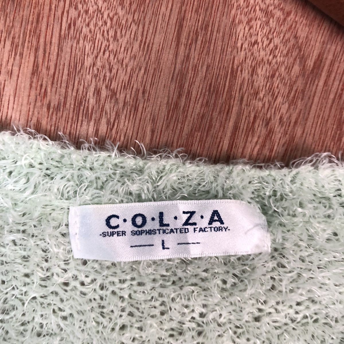 Homespun Knitwear DLL Colza LightGreen Mohair Shag Shaggy Knitwear #C370 Size L / US 10 / IT 46 - 9 Thumbnail