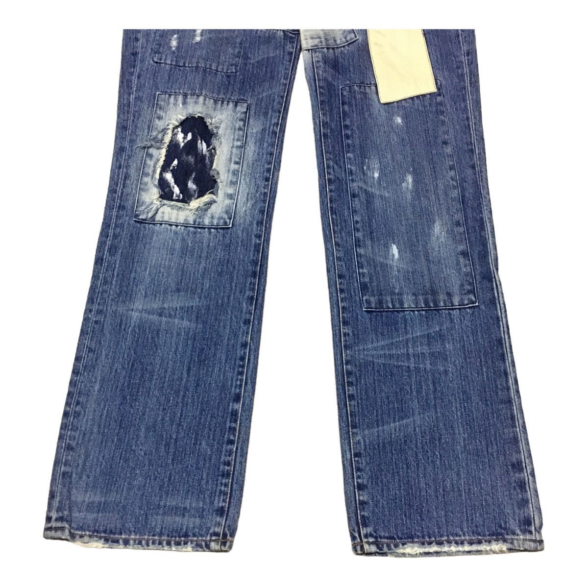 If Six Was Nine × Japanese Brand Rare Design Vintage Brand Zerosail Sashiko Boro Jeans 1990s Size US 33 - 5 Thumbnail