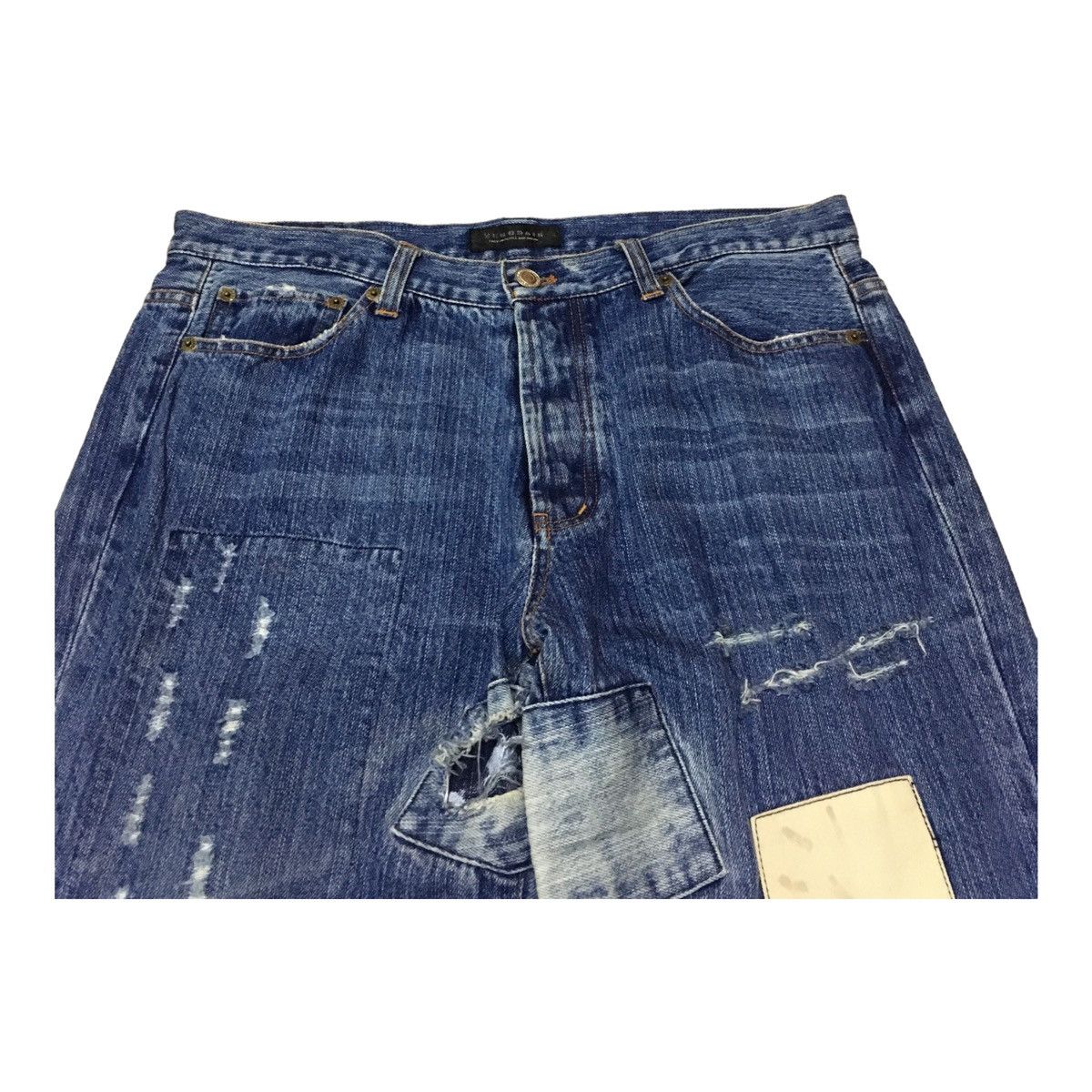 If Six Was Nine × Japanese Brand Rare Design Vintage Brand Zerosail Sashiko Boro Jeans 1990s Size US 33 - 3 Thumbnail