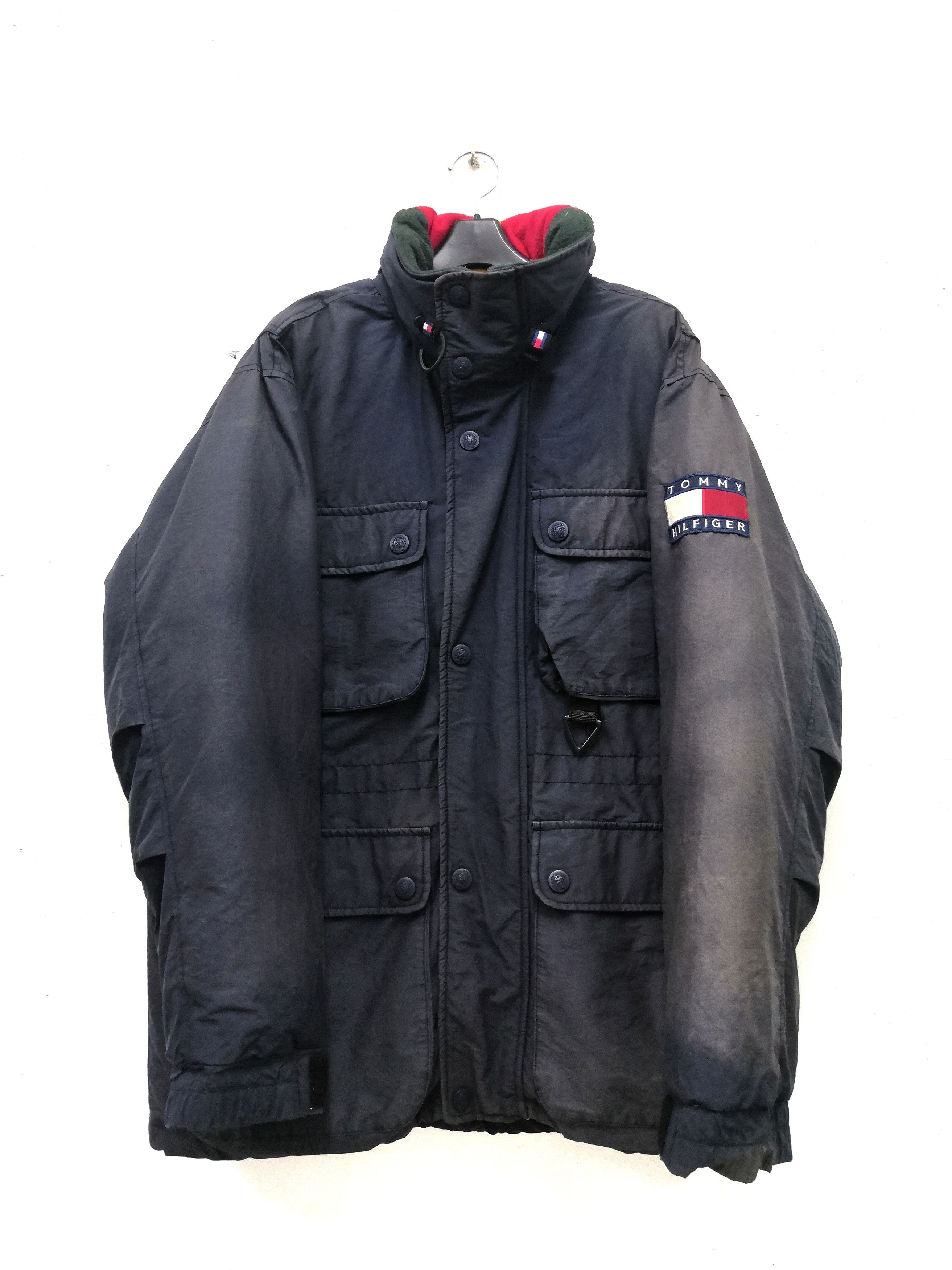 Tommy Hilfiger Vtg Tommy Hilfiger Soft Puffer Distressed Jacket Size US M / EU 48-50 / 2 - 1 Thumbnail