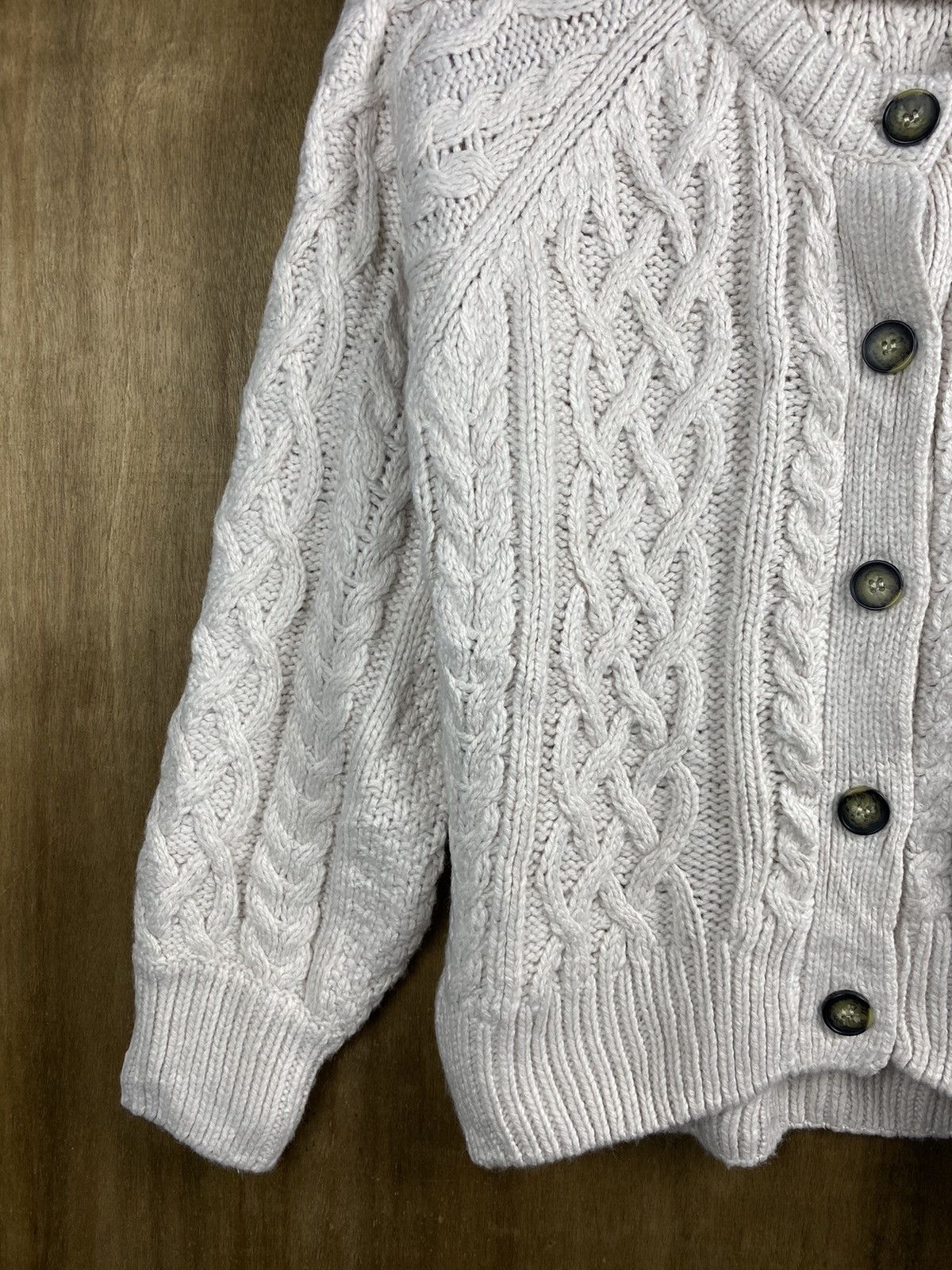Aran Isles Knitwear GU Japan aran isle Cable Knitwear Cardigan #Z002 Size S / US 4 / IT 40 - 7 Thumbnail