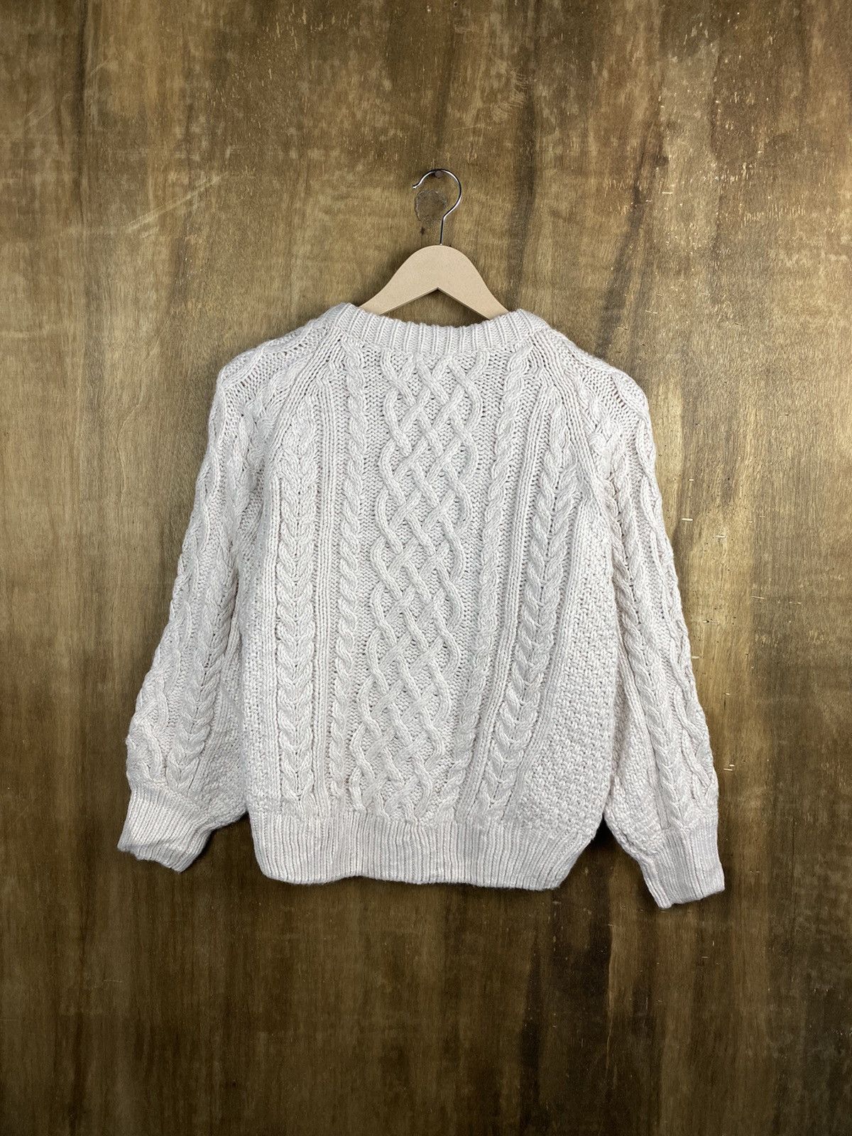 Aran Isles Knitwear GU Japan aran isle Cable Knitwear Cardigan #Z002 Size S / US 4 / IT 40 - 10 Thumbnail