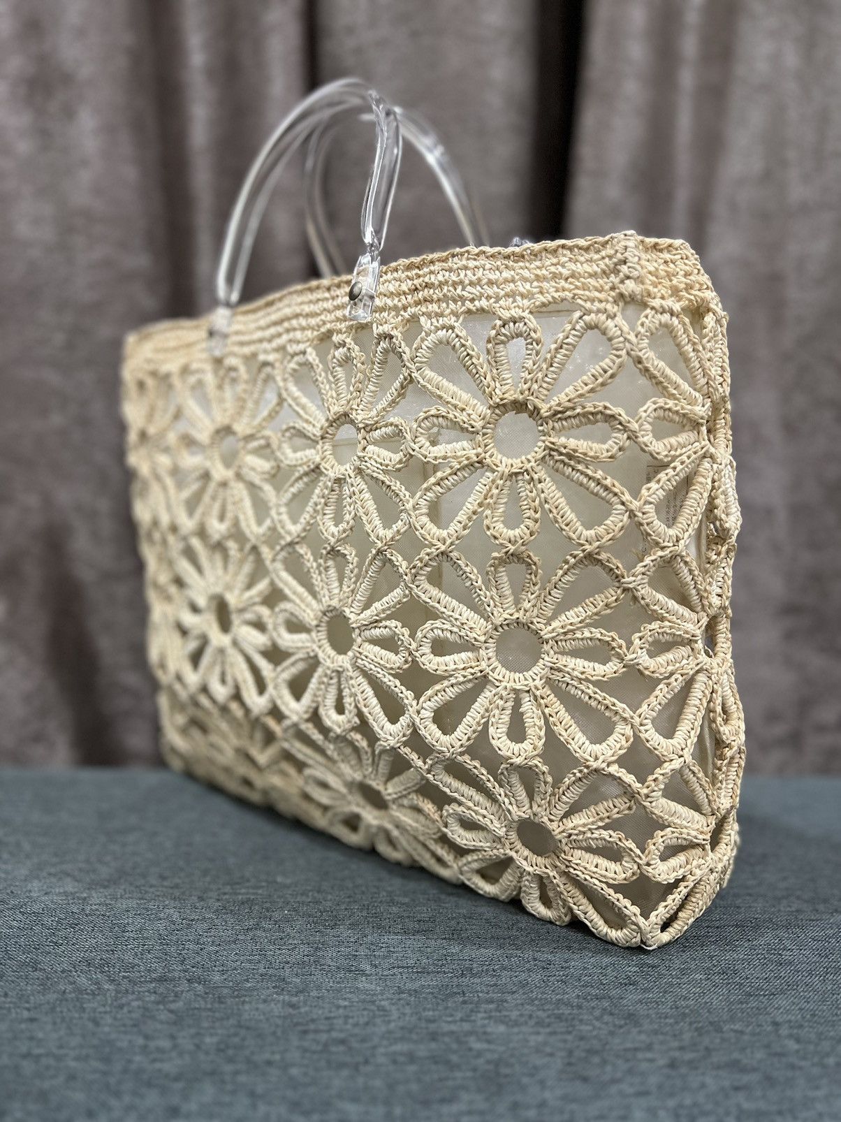 Vintage Crochet Top Handle Bag Size ONE SIZE - 2 Thumbnail